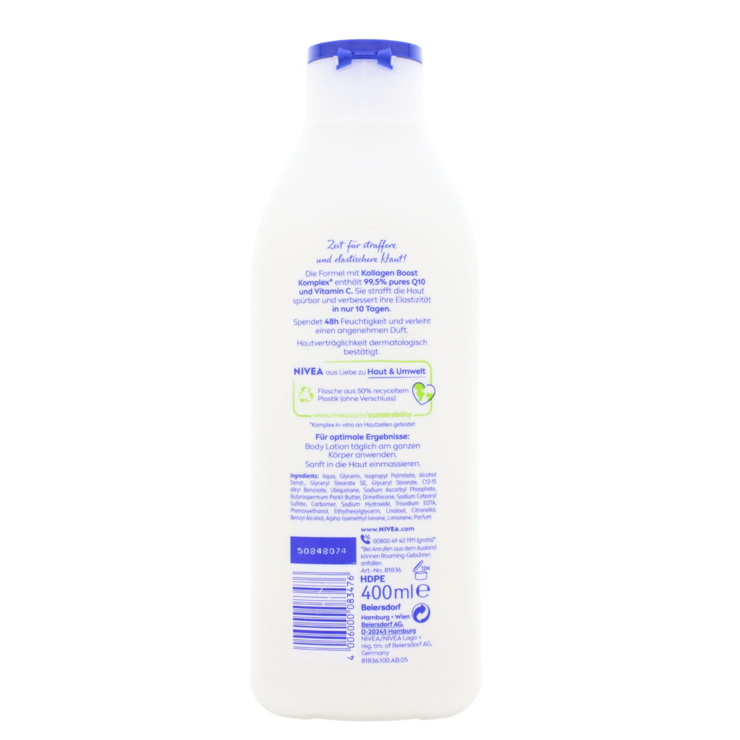 Nivea Bodylotion NIVEA Q10 Body Lotion Straffend 400ml mit Vitamin C Orangenduft