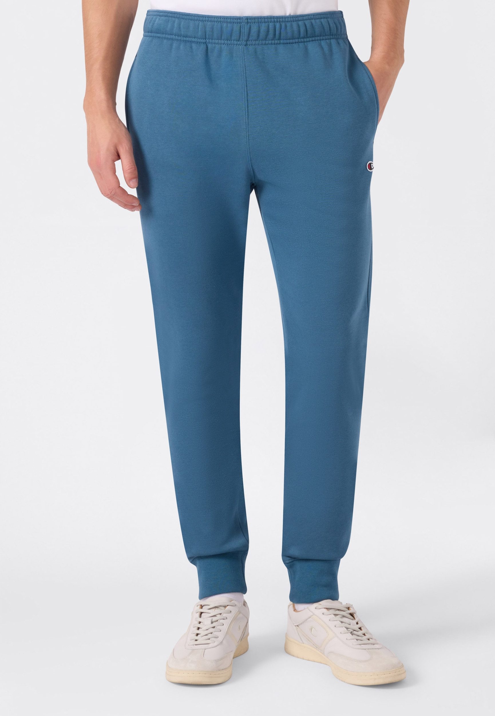 Champion Trainingshose Icons Herren Slim Fit Fleece-Jogger mit Rippbündchen Petrol
