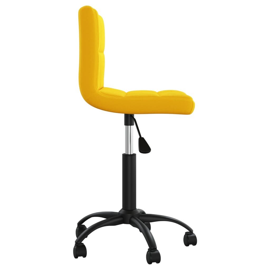 vidaXL Esszimmerstuhl Esszimmerstuhl Drehbar Senfgelb Samt (1 St)
