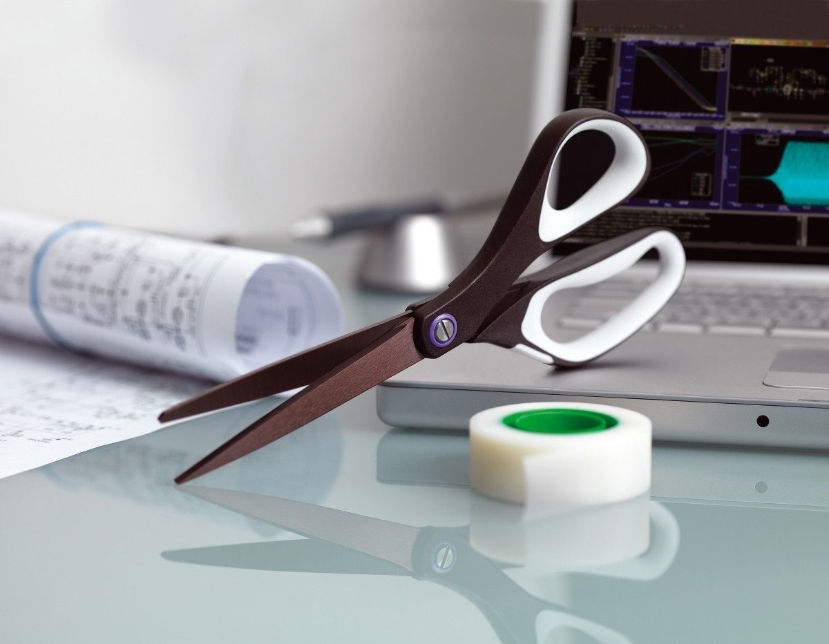 SCOTCH Papierscheren Schere Titanium 20cm schwarz/weiß