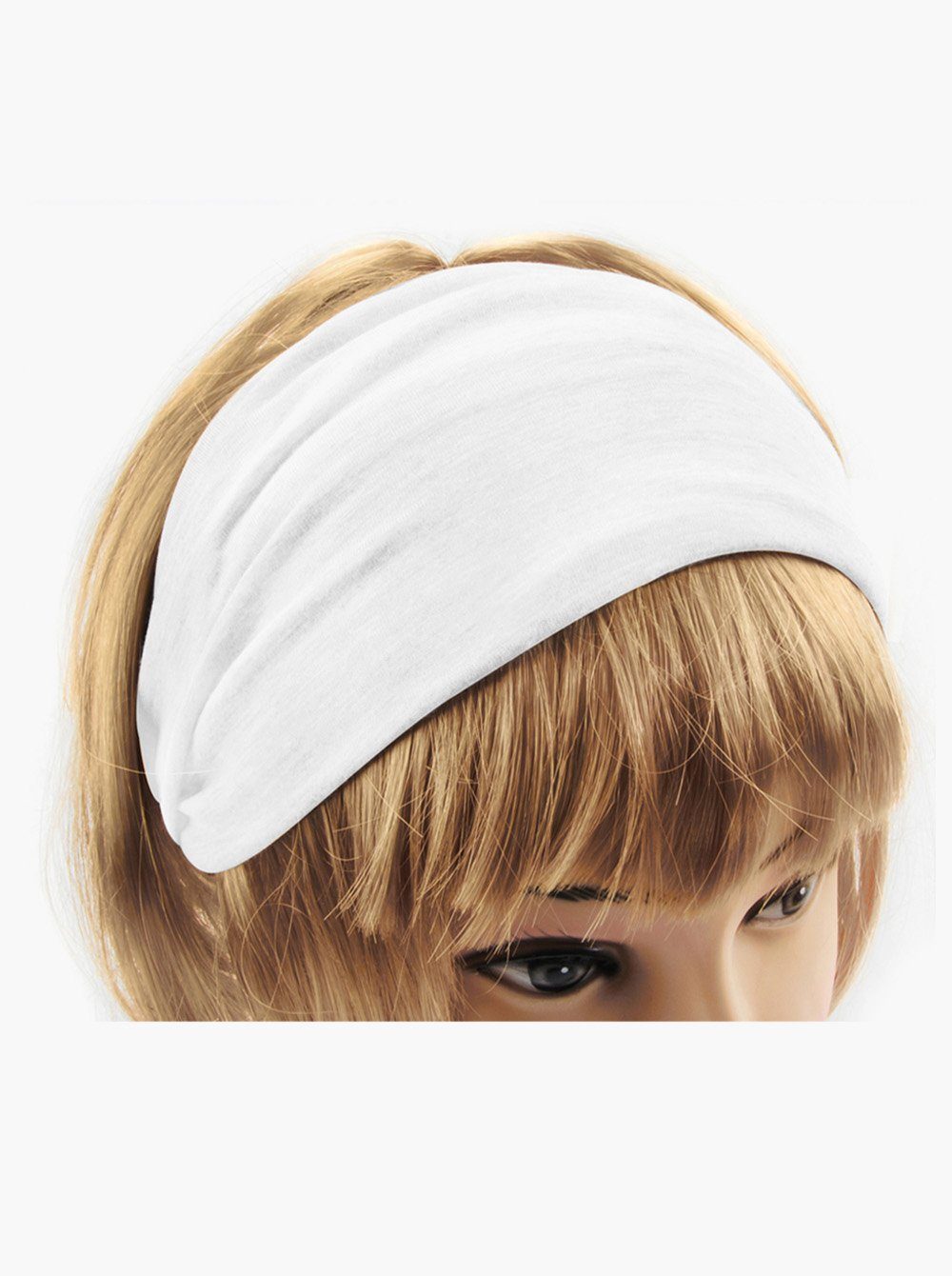 axy Haarband Damen Haarband Kopfband, Stirnband für Yoga und Sport Hairband Weiss