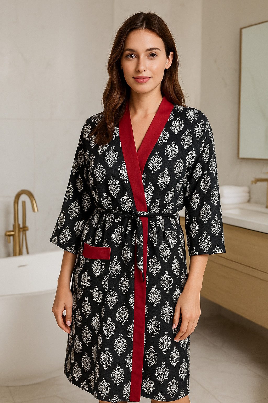 Indradanush Damenbademantel Kimono Bademantel für Damen günstig online kaufen