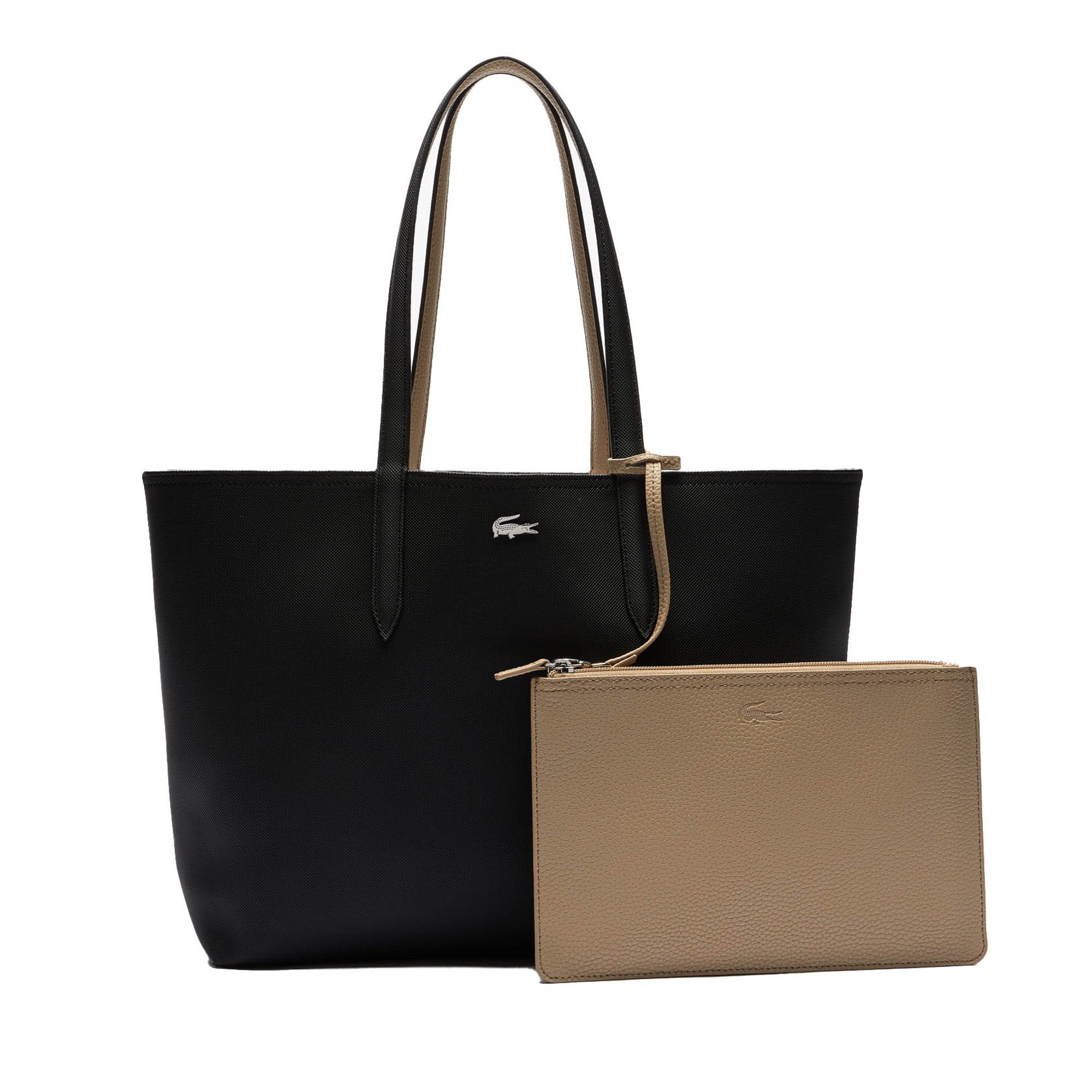 Lacoste Henkeltasche Damen Handtasche Lederimitat