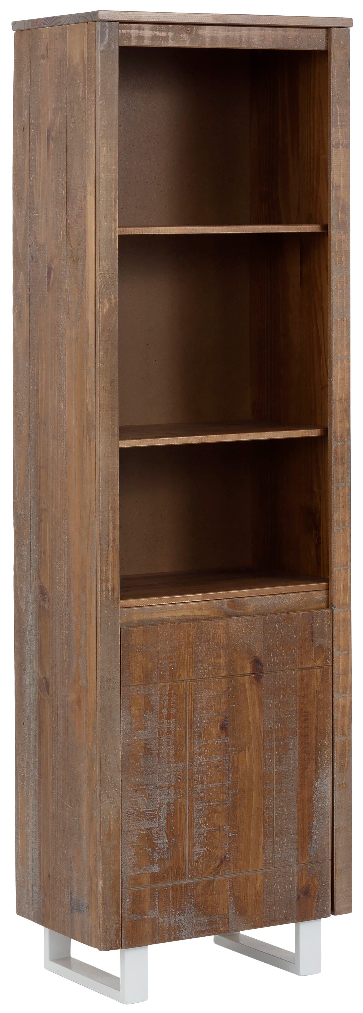 OTTO home Bücherregal Lagos, aus schönem massivem Kiefernholz, grifflos, Breite 55 cm
