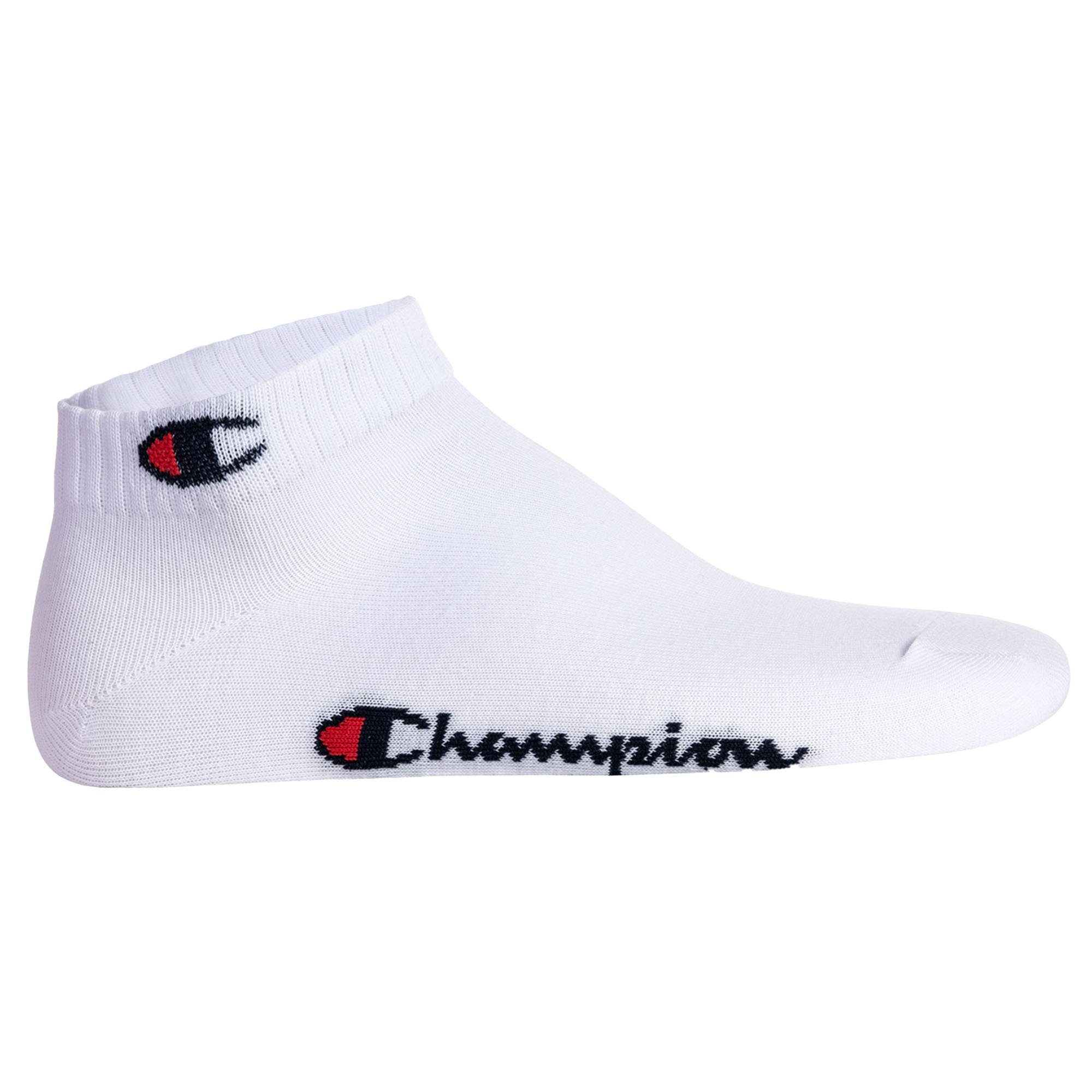 6 - Weiß Unisex Paar Socken, Sportsocken Basic Socken Crew Champion