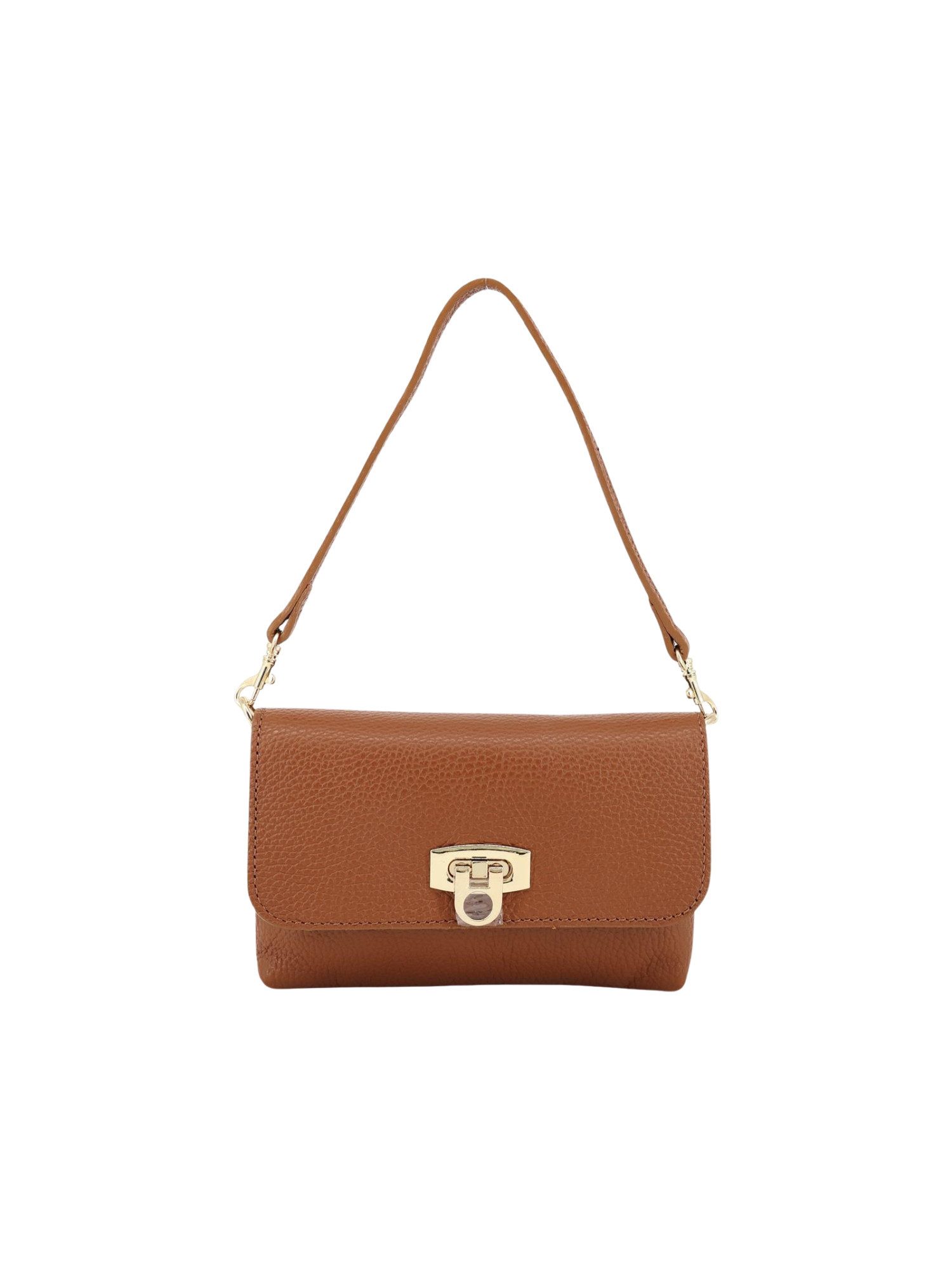 BRISE TASCHE Schultertasche Kleine Schultertasche, Handtasche Leder und Wildleder, Wildleder, Abnehmbare Kette, Goldfarbener Verschluss