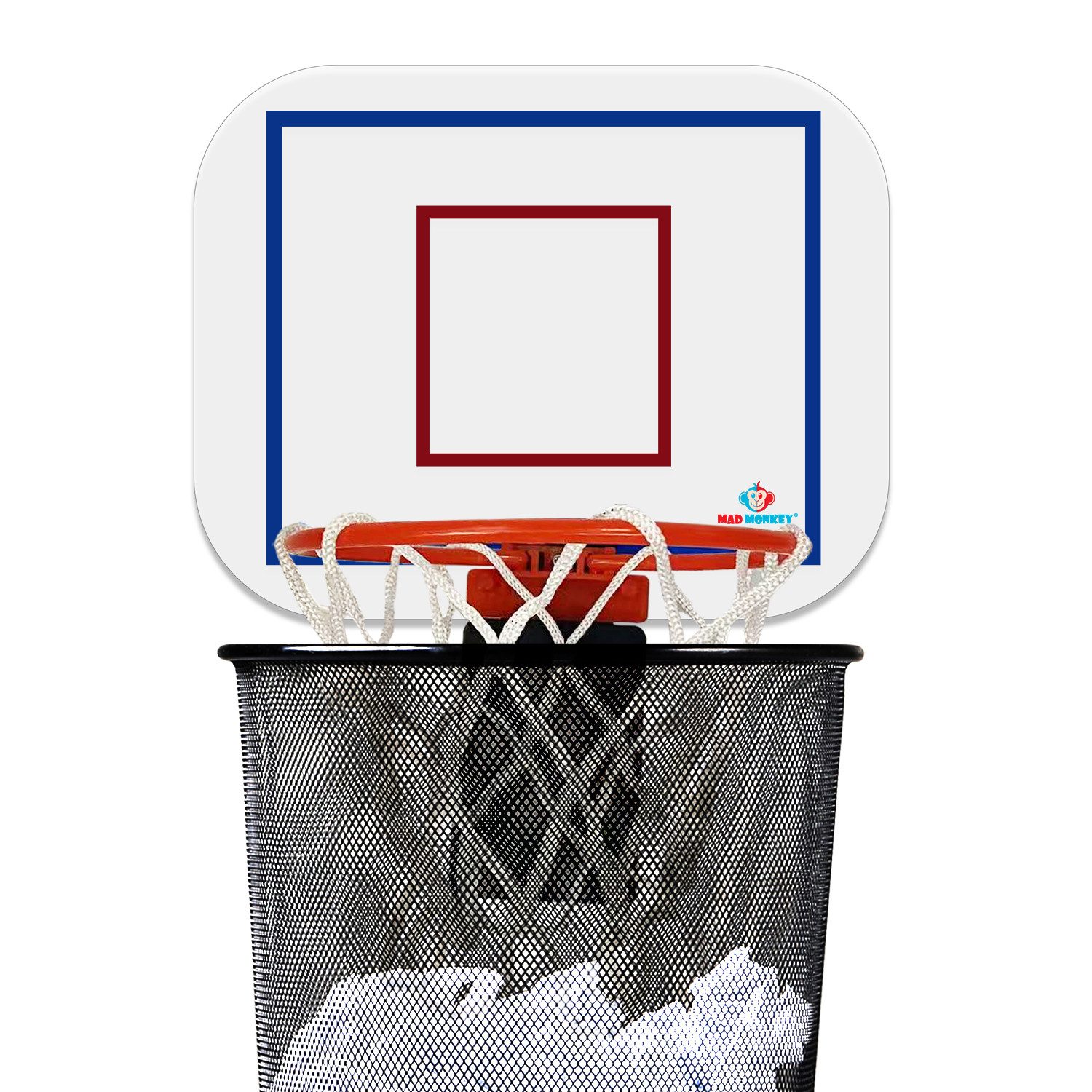 Mad Monkey Mülleimer Mad Monkey - Ansteckbarer Basketballkorb für den Mülleimer