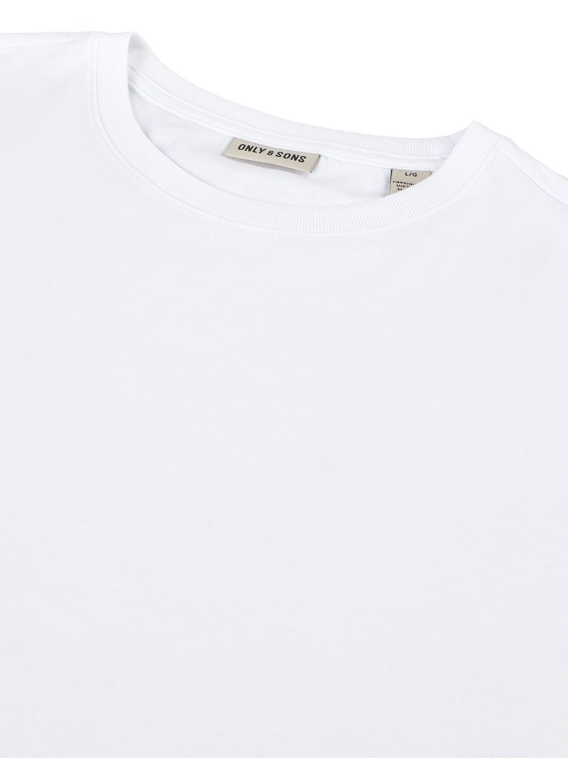 ONLY & SONS T-Shirt Herren Basic Shirt ONSJEFF LONGY 5er Pack Regular Fit (Vorteilspack, 5-tlg) Kurzarm Tee Shirt mit Rundhalsausschnitt aus 100% Baumwolle – Bild 5 von 5