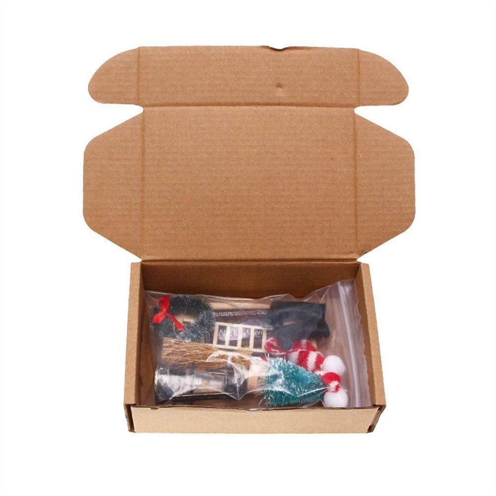 Zwergentür Zwergentür, SCRTD, dekorative Miniatur-Puppenhaus-Set, Weihnachten Briefkasten Wichtelset dänische Kunstgirlande