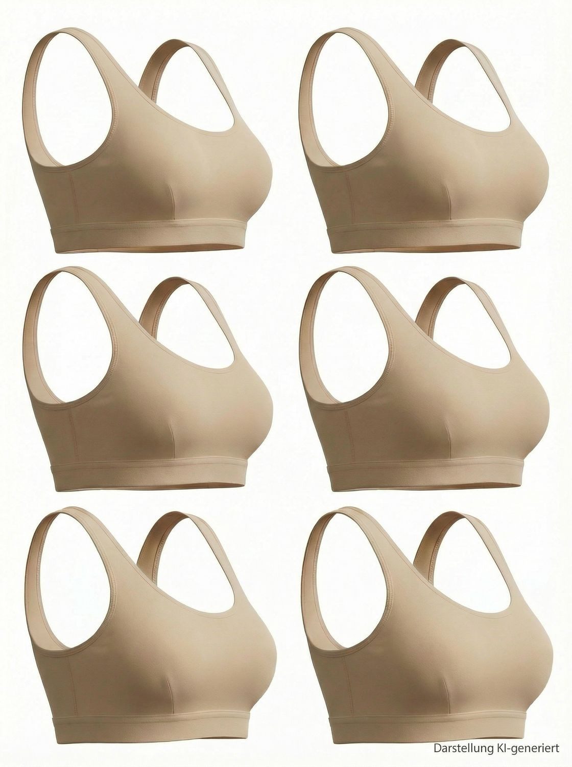 Pompadour Bustier Basic (SPARPACK, 6-tlg., 6er-Pack) ohne Bügel, mit leichter Unterstützung für jeden Tag im 6er Pack