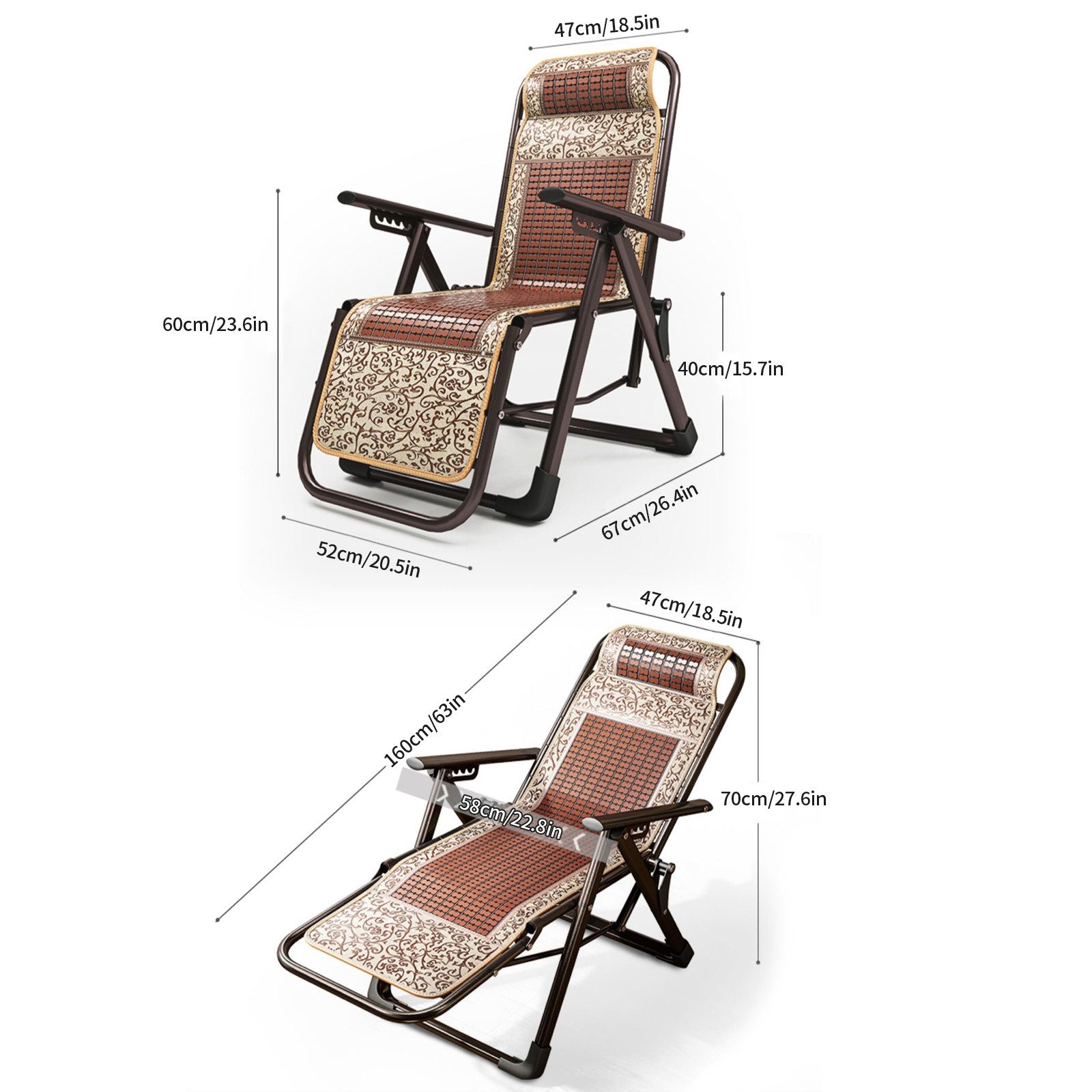 TWSOUL Loungesessel Cooler klappbarer Liegestuhl, Kühl, günstig online kaufen