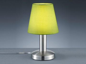 meineWunschleuchte LED Nachttischlampe, Dimmfunktion, LED wechselbar, Warmweiß, klein-e Nachttisch-lampe Touch dimmbar Vintage Design Grün, Höhe 24cm