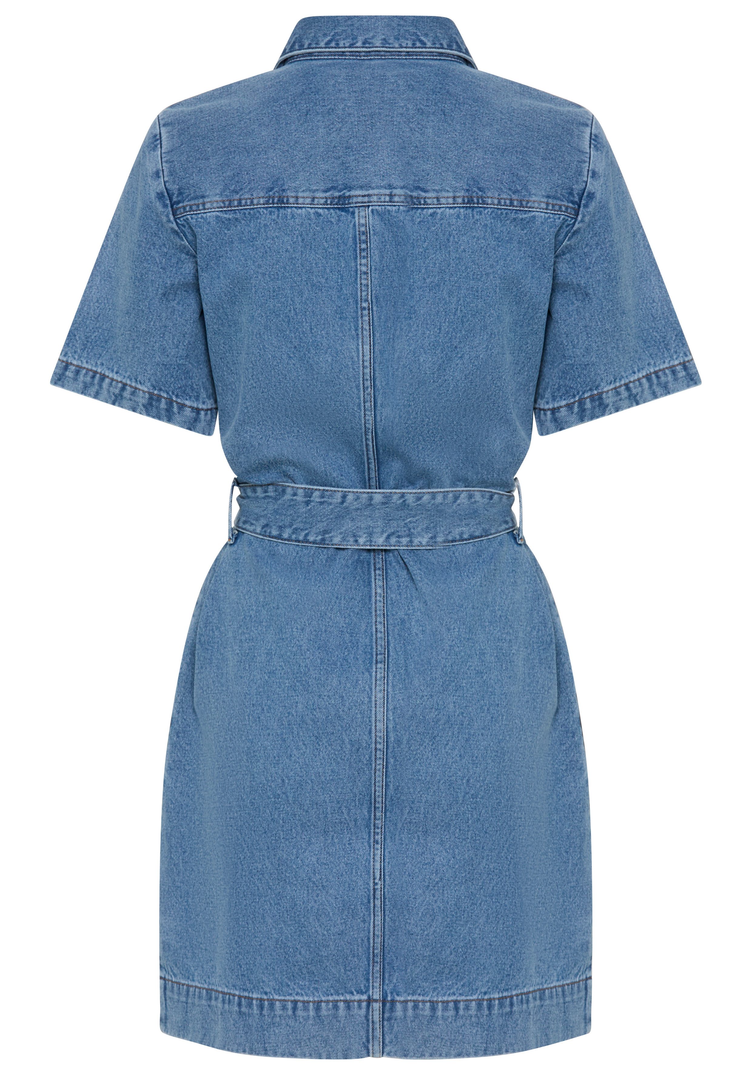 Calvin Klein Jeans Jeanskleid BELTED SHIRT DRESS RADIO BLUES Regular fit mit Gürtel