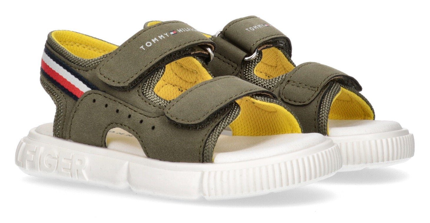 Tommy Hilfiger STRIPES VELCRO Sandale, Sommerschuh, Klettschuh, Sandalette, mit 2 Klettverschlüssen