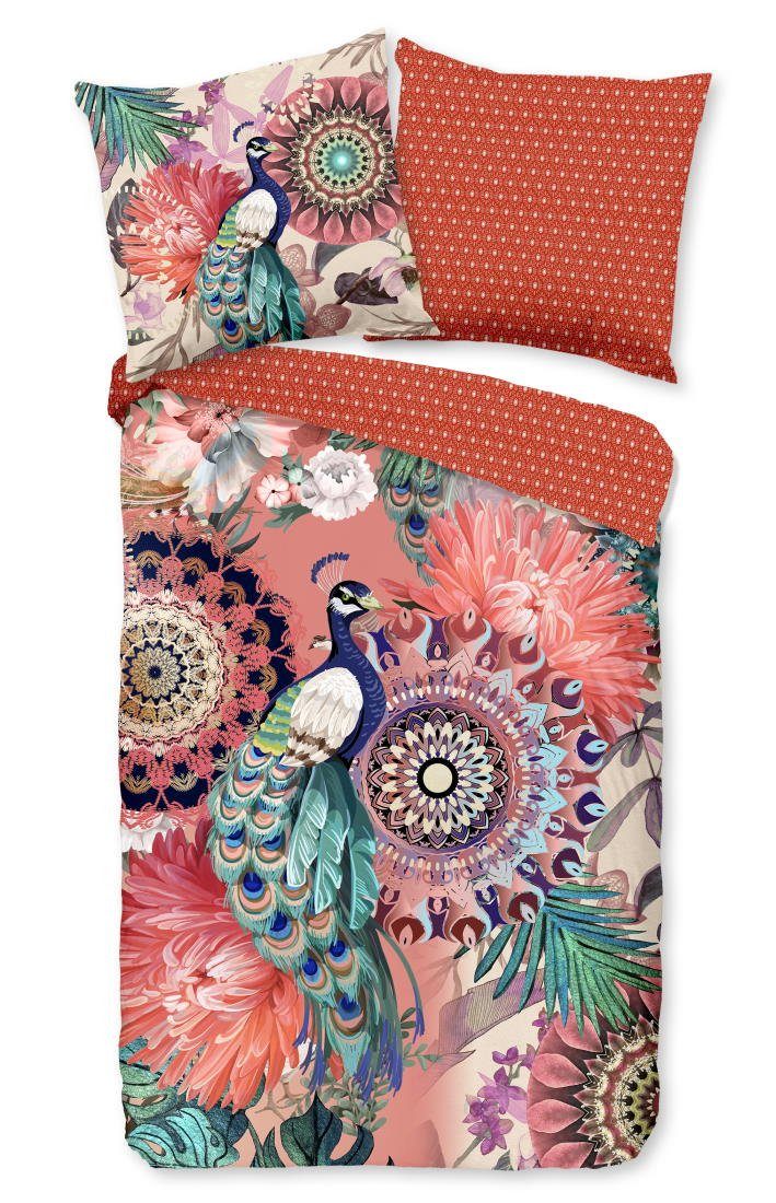 hip Bettwäsche Bettwäsche-Set reine Baumwolle Mandalas Pfau Wende Bettwäsche, Satin, 2 teilig, ein Traum zum Schlafen und Wohlfühlen