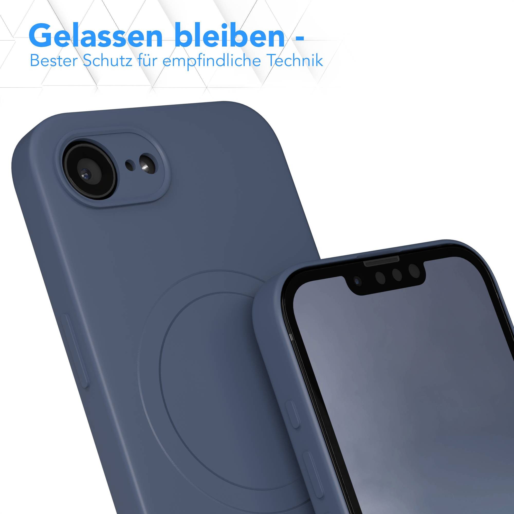 EAZY CASE Handyhülle für Apple iPhone 16e Hülle Silikon 6,1 Zoll, Softcase mit MagSafe mattierte Silikonhülle Back Cover Petrol – Bild 4 von 5