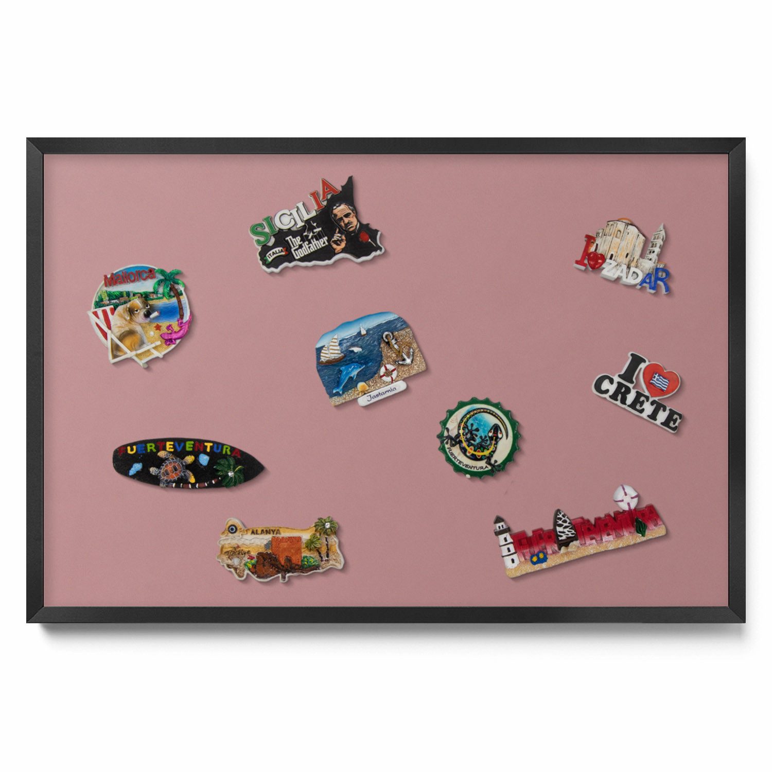 Tulup Magnettafel mit schwarzem Rahmen, einfarbigen Farben, für das Homeoffice, Magnetisches Memoboard Dekorative für Erinnerungen