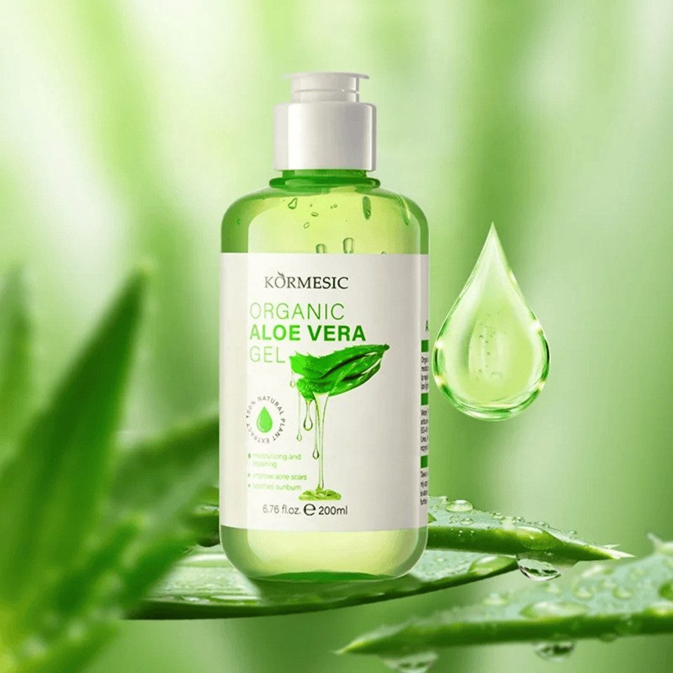 Montegoni Hautpflegegel Aloe Vera Gel mit natürlichem Bio-Extrakt Ideal Naturkosmetik für Trockene, Strapazierte Haut & Sonnenbrand, Natürliche, Beruhigende und Pflegende Feuchtigkeitsgel After Sun