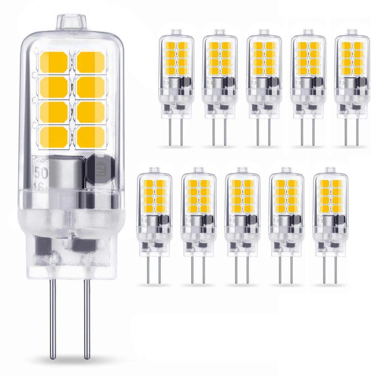 10x 3000k Energiesparlampen Leuchtmittel LED LED Insma Flutlichtstrahler, G4 Birne Halogenlampe,3W
