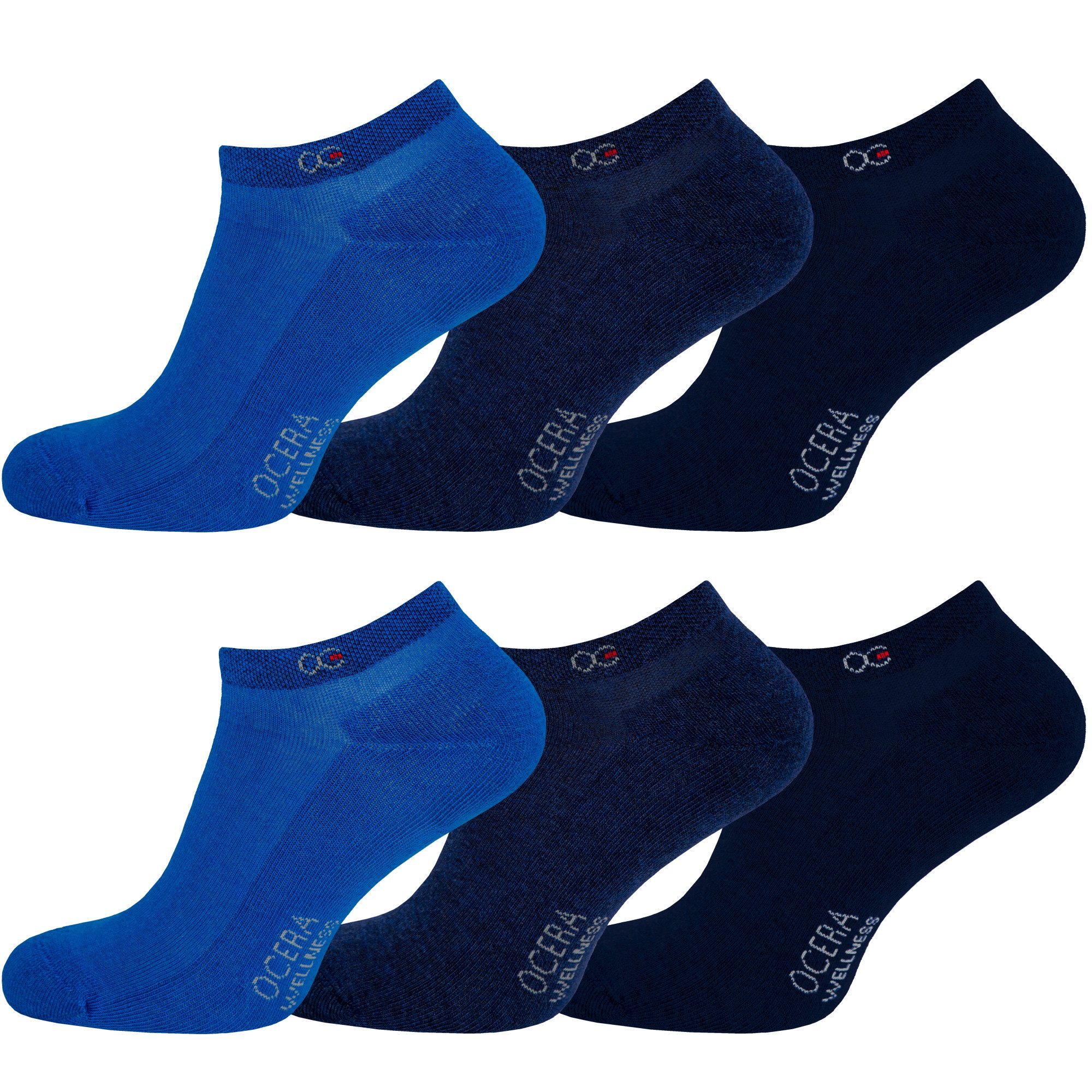 Sneakersocken Wellness Sneaker Socken mit Frotteesohle, unisex, Atmungsaktiv, 6er