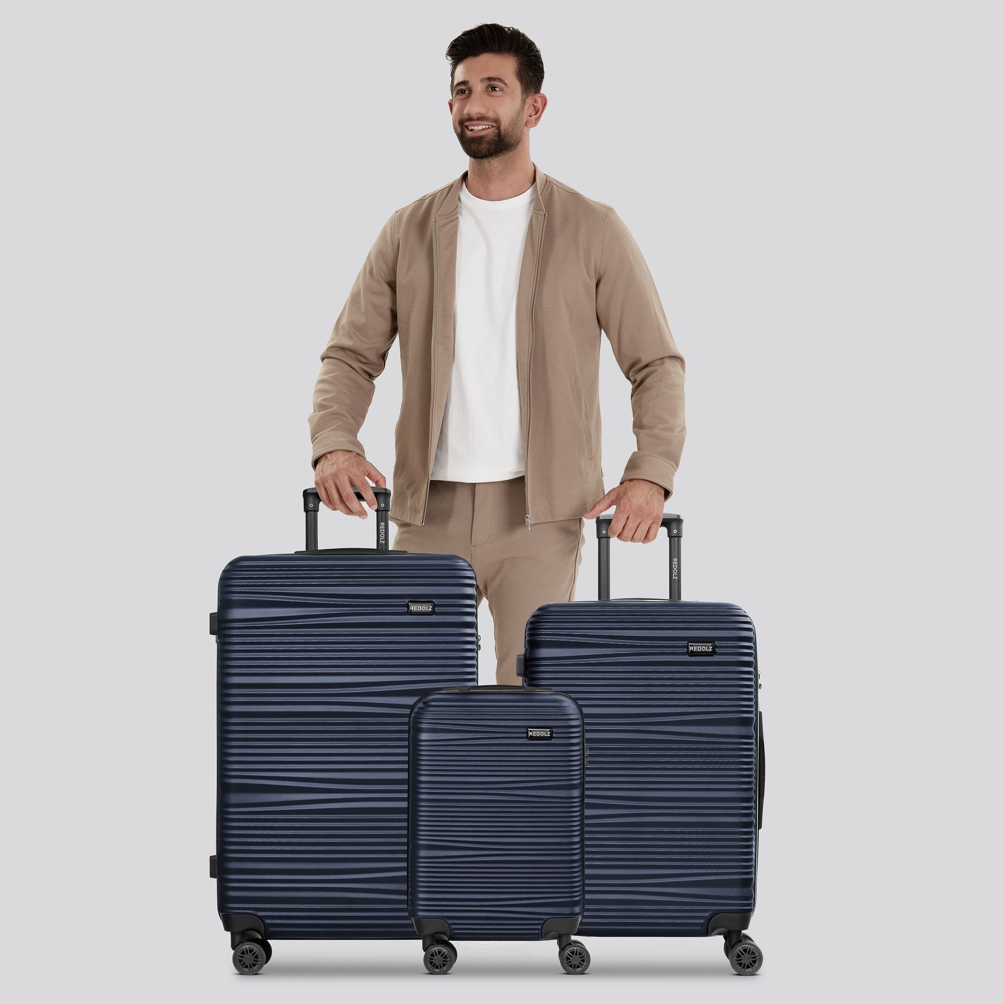 Redolz Trolleyset Essentials 16, 4 Rollen, (3-teilig, 3 tlg), ABS