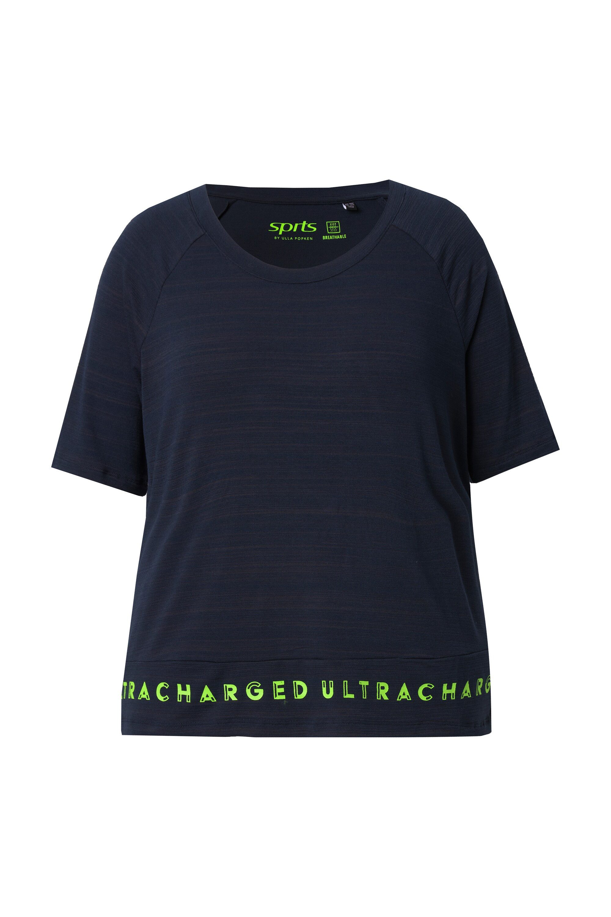 Ulla Popken T-Shirt T-Shirt Saum-Schriftzug Classic günstig online kaufen