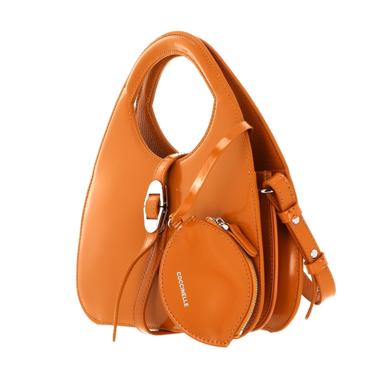 COCCINELLE Handtasche Shiny Handbag (Set, 2-tlg), aus echtem Rindsleder