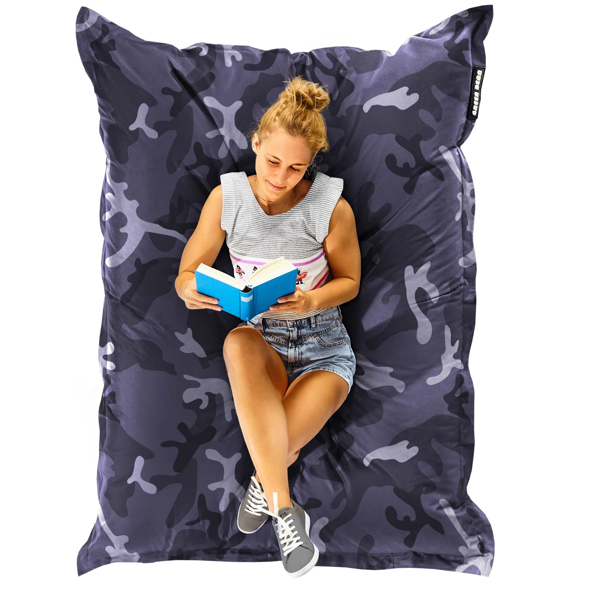 Green Bean Sitzsack XXL Outdoor Sitzsack Square 140x180cm (XXL Riesensitzsack 140x180cm 380 Liter Kinder & Erwachsene Bean Bag EPS Perlen Füllung, Groß Draußen Outdoor Liegekissen), Waschbar Wetterfest Lounge Sitzkissen Bodenkissen