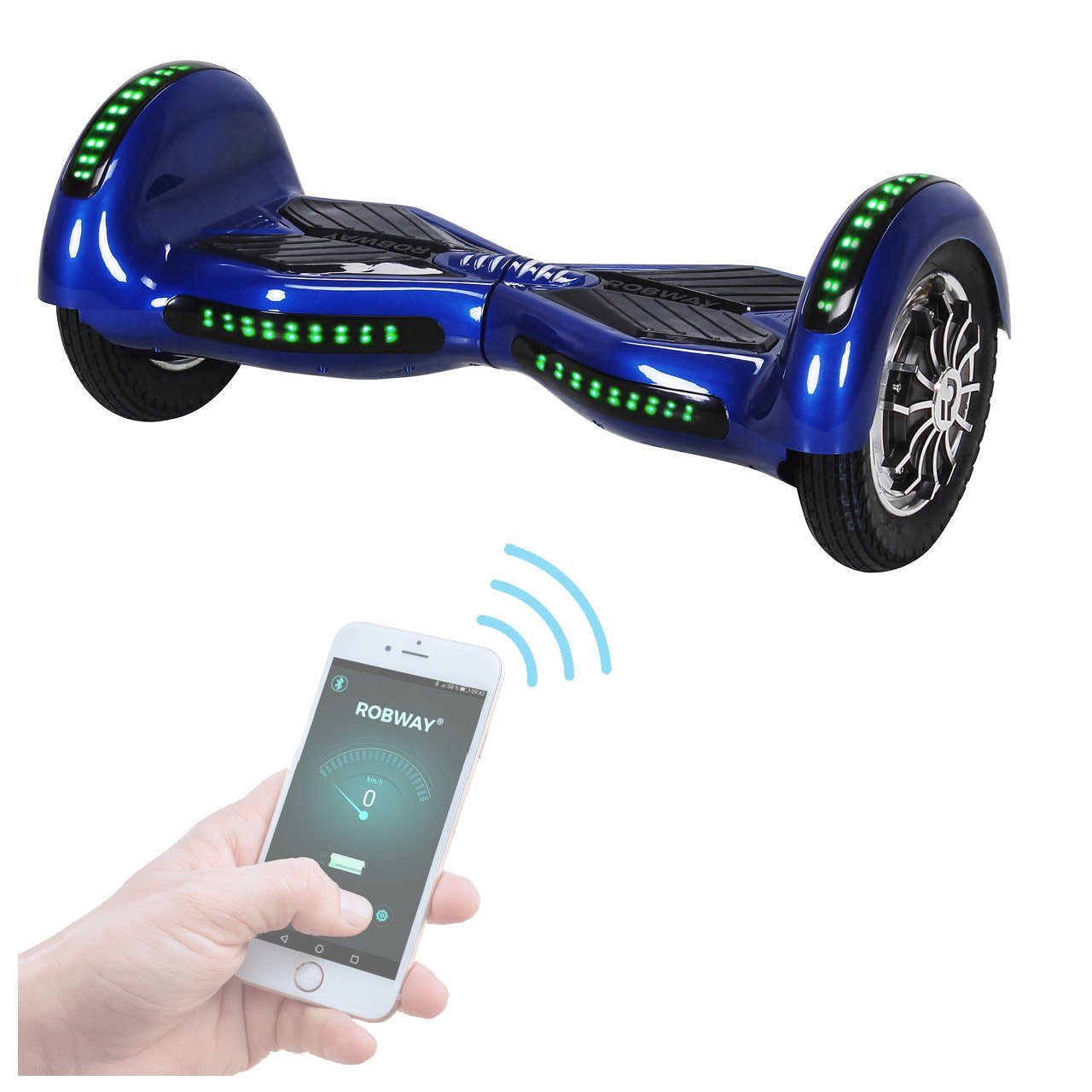 Robway Balance Scooter Hoverboard W3 inkl. Samsung Akku 10 inkl. integrierte Lautsprecher 800 00 W 15 00 km h Hoverboard fur Erwachsene Kinder 1 tlg Self Balance Scooter Bluetooth Robway App LED Gyros...