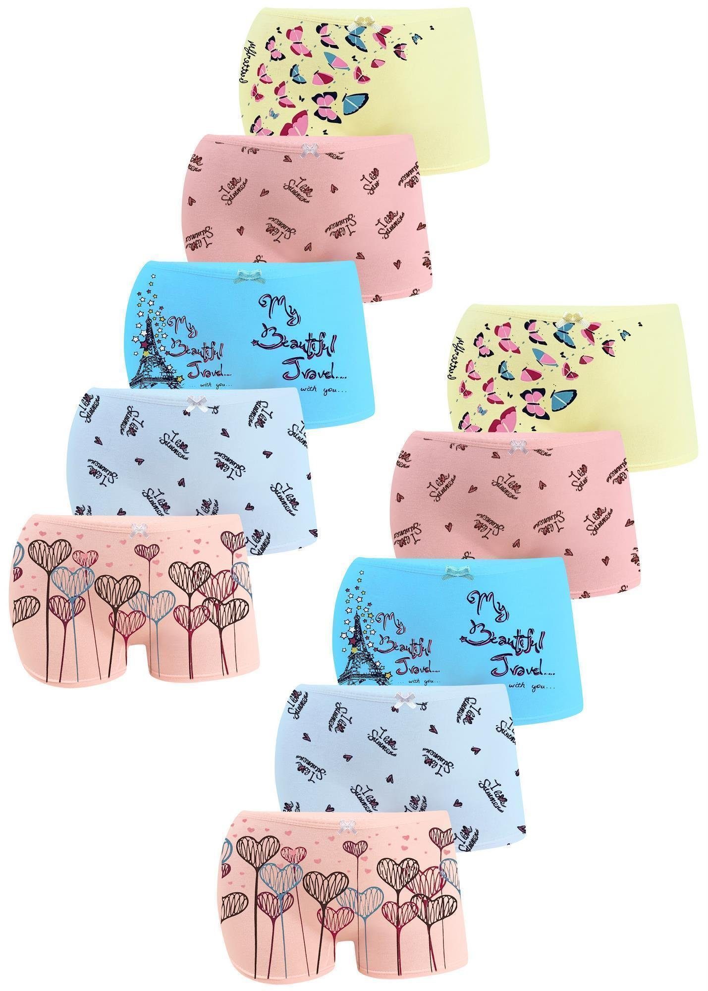 Panty 10er Set Mädchen Pantys - Herz - Bunt