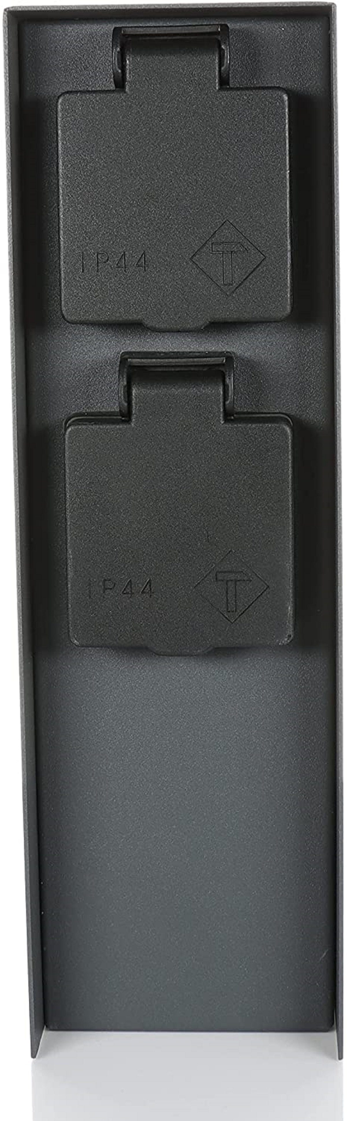 BOLD Gartensteckdose ORIO, 2 Steckplätze, Edelstahl, Wasserdicht nach IP44