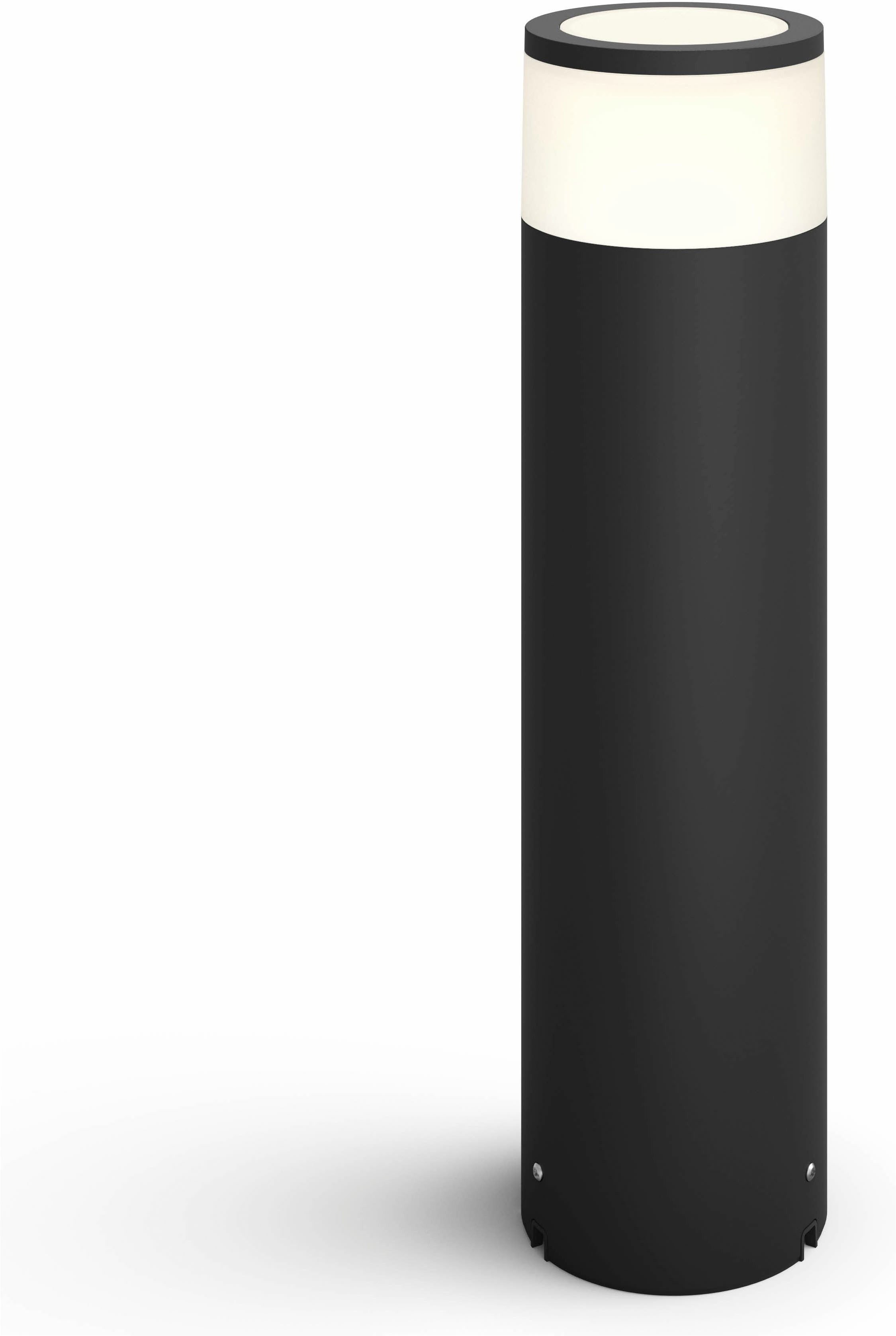 Philips Hue LED Sockelleuchte Outdoor White & Color Ambiance Calla Erweiterung groß Niedervolt, Abschaltautomatik, Bluetooth, CCT - über Fernbedienung, Dimmfunktion, Einschlafhilfe, Farbsteuerung, Farbwechsel, Memory, nach Trennung vom Netz, Nachtlichtfunktion, RGB, Smart Home, Timerfunktion, Weckerfunktion, dimmbar über Fernbedienung, erweiterbar, mehrere Helligkeitsstufen, LED fest integriert, Farbwechsler, RGB, warmweiß - kaltweiß, Steuerbar per App und Stimme, Smart Home fähig, Farbfähig und Weißtöne