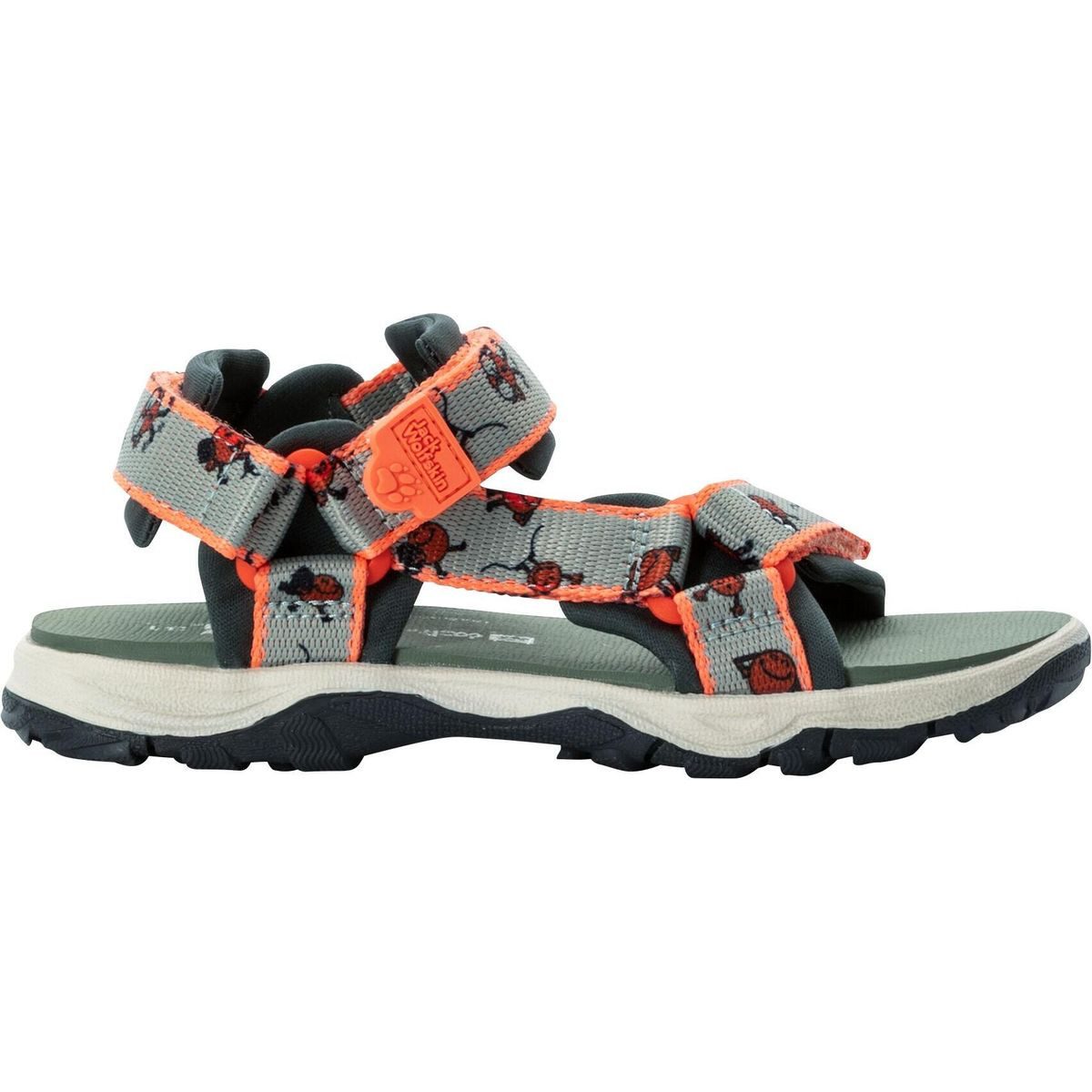 Jack Wolfskin Smileyworld Sandal K Outdoorsandale Robuste, multifunktionale Kindersandale für Frühlings- und