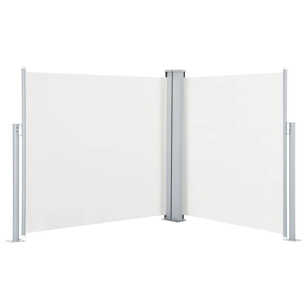 furnicato Seitenmarkise Garten-Creme 120 x (0-600) cm mit Rückrollfunktion UV-beständiger Sichtschutz mit wasserabweisendem Polyester-Gewebe – Bild 2 von 5