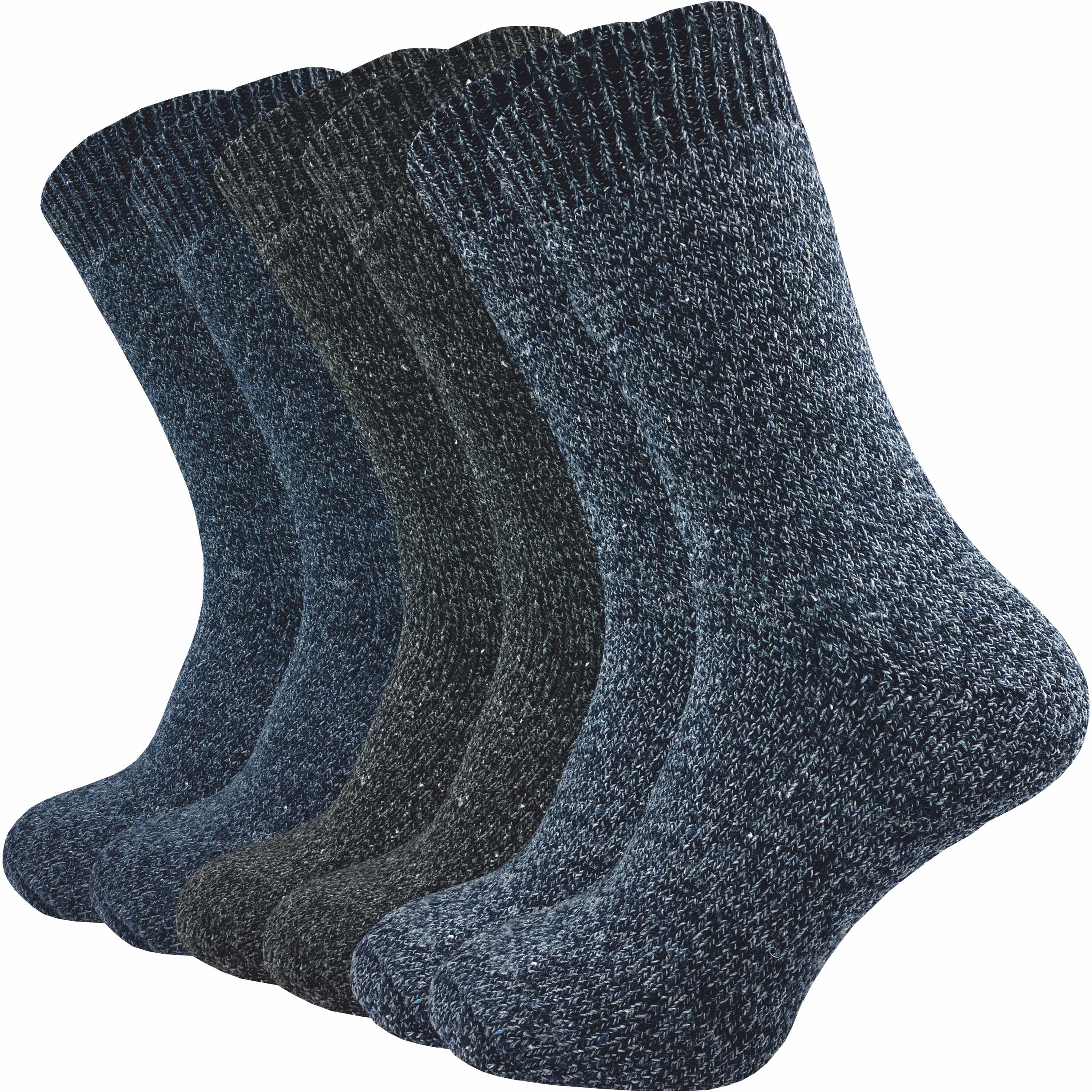 Norwegersocken mit Wolle für Herren - warme Thermosocken für den Winter