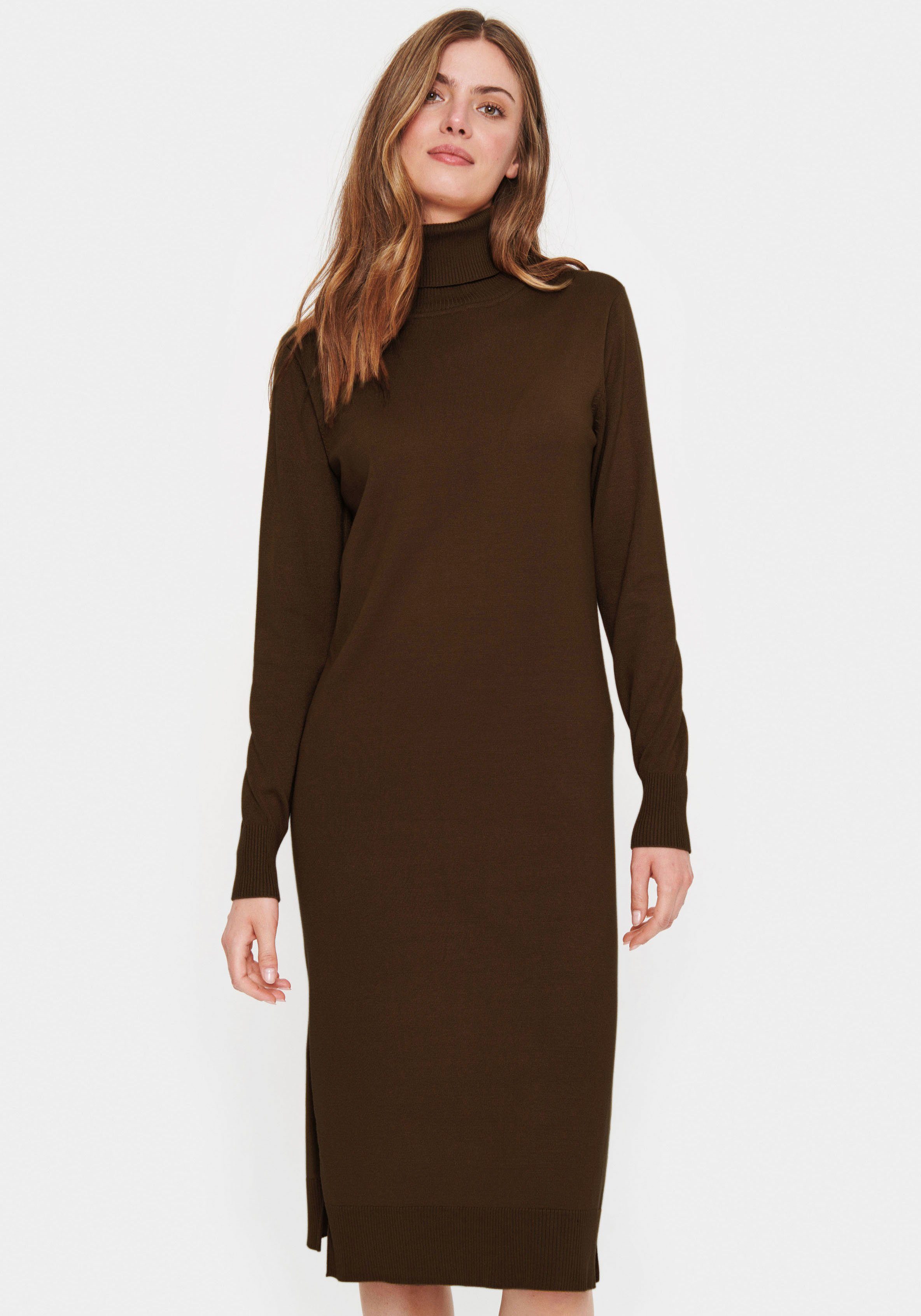 Saint Tropez Strickkleid SZ-Roll-neck Long Dress mit Rollkragen