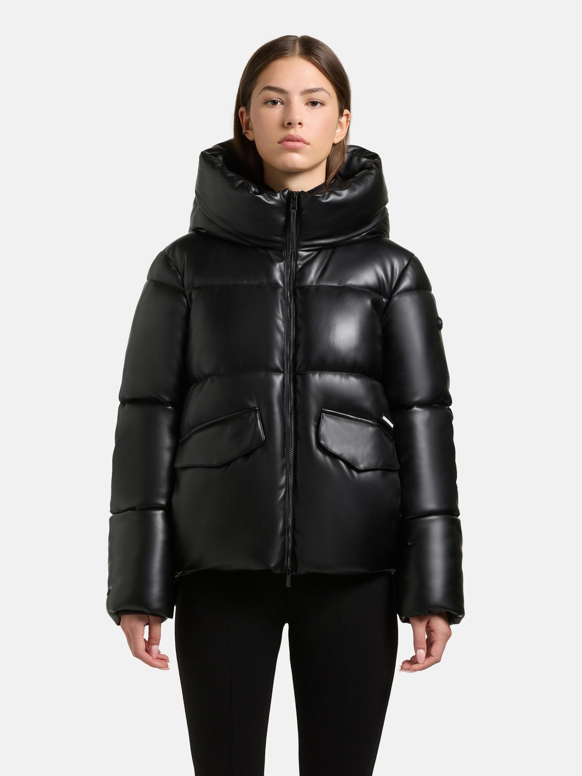 khujo Steppjacke Aurora Gesteppte Damen Winterjacke in Lederoptik günstig online kaufen