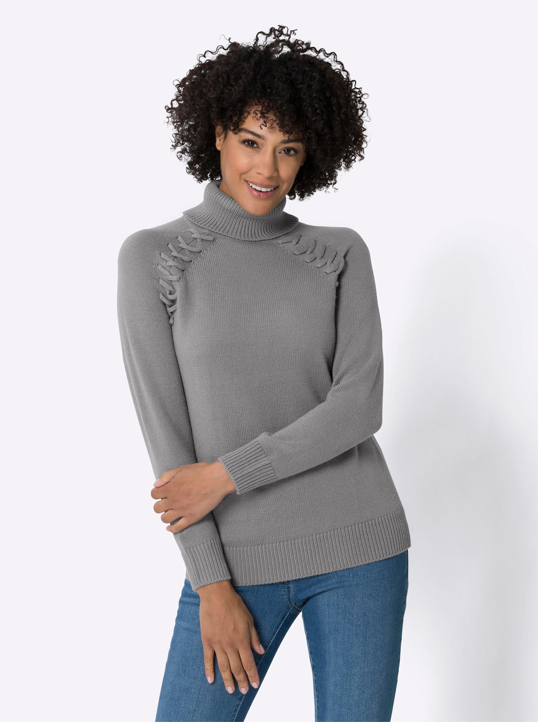 Sieh an! Strickpullover Rollkragenpullover . günstig online kaufen