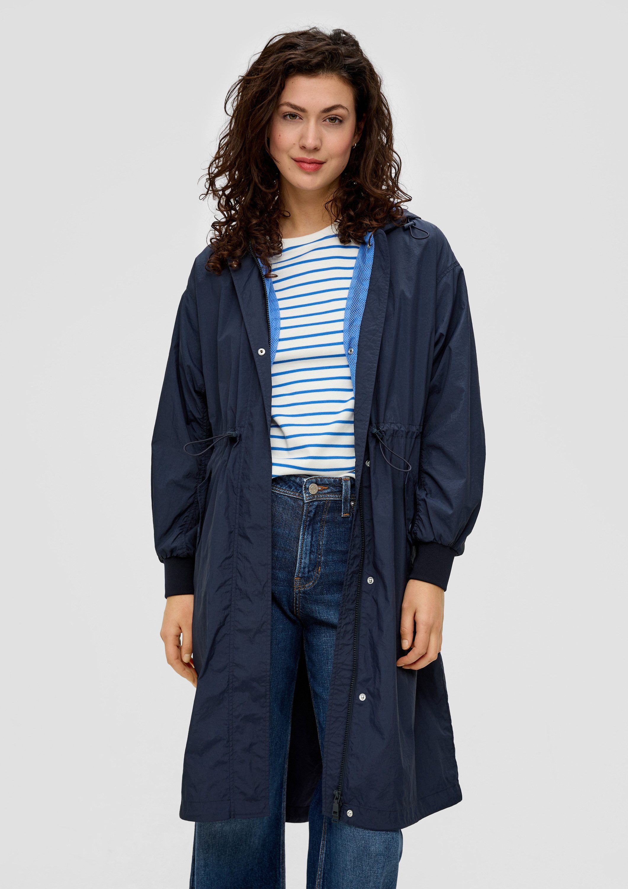 s.Oliver Parka Outdoor-Mantel Verstellbarer Parka in Crinkle-Optik günstig online kaufen
