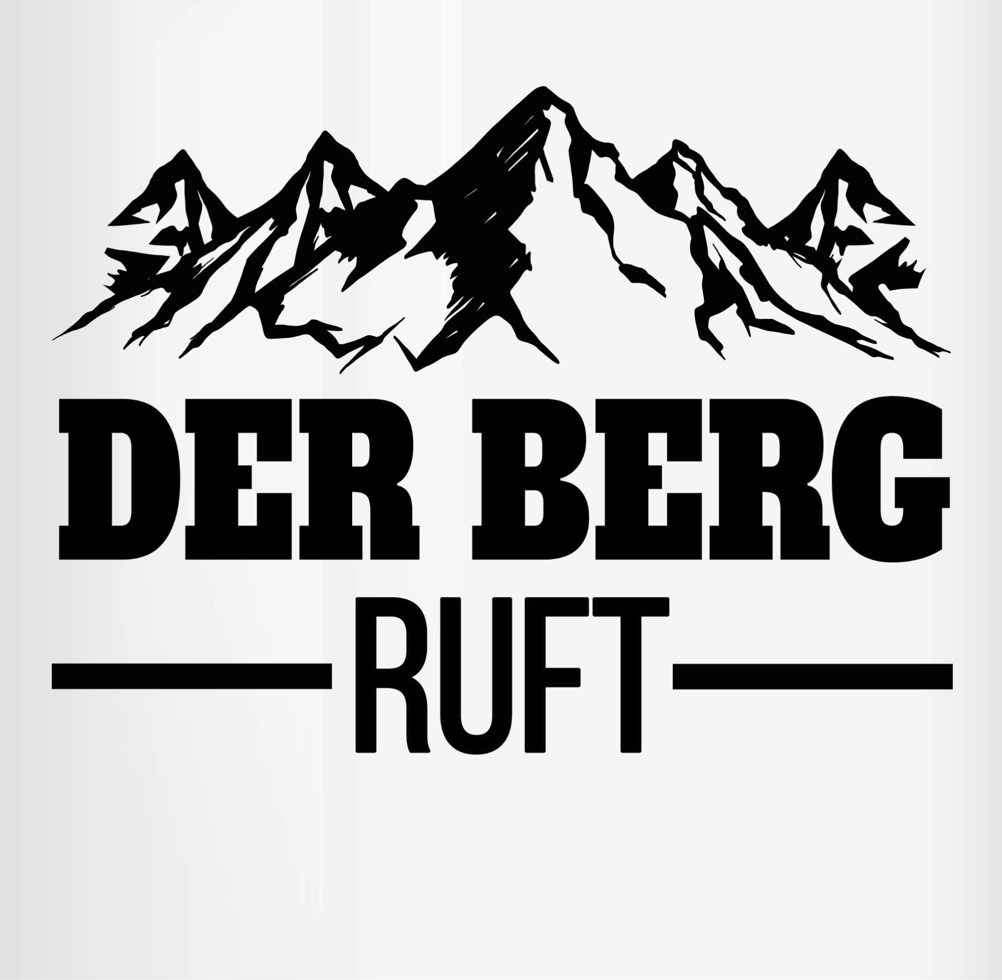 Shirtracer Tasse Der Berg ruft Statement 2 schwarz, Dunkelblau - Sprüche Keramik