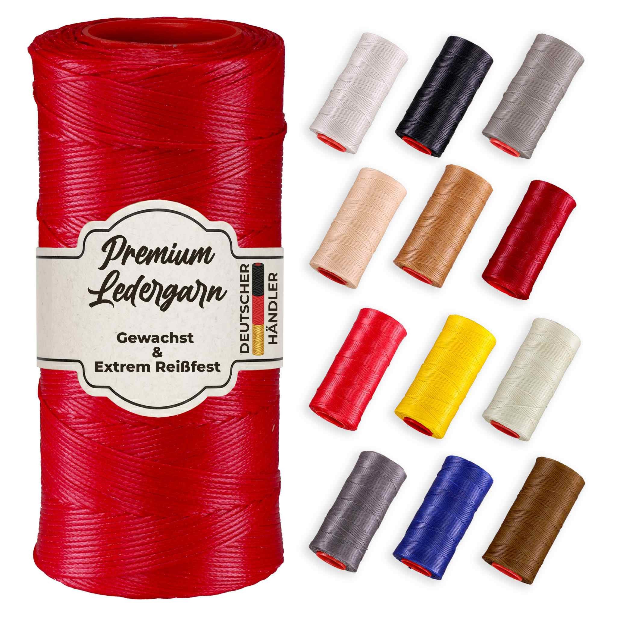 Langlauf Schuhbedarf Ledergarn gewachst 0,8mm - 250m Sattlergarn 100% Polyester Nähgarn