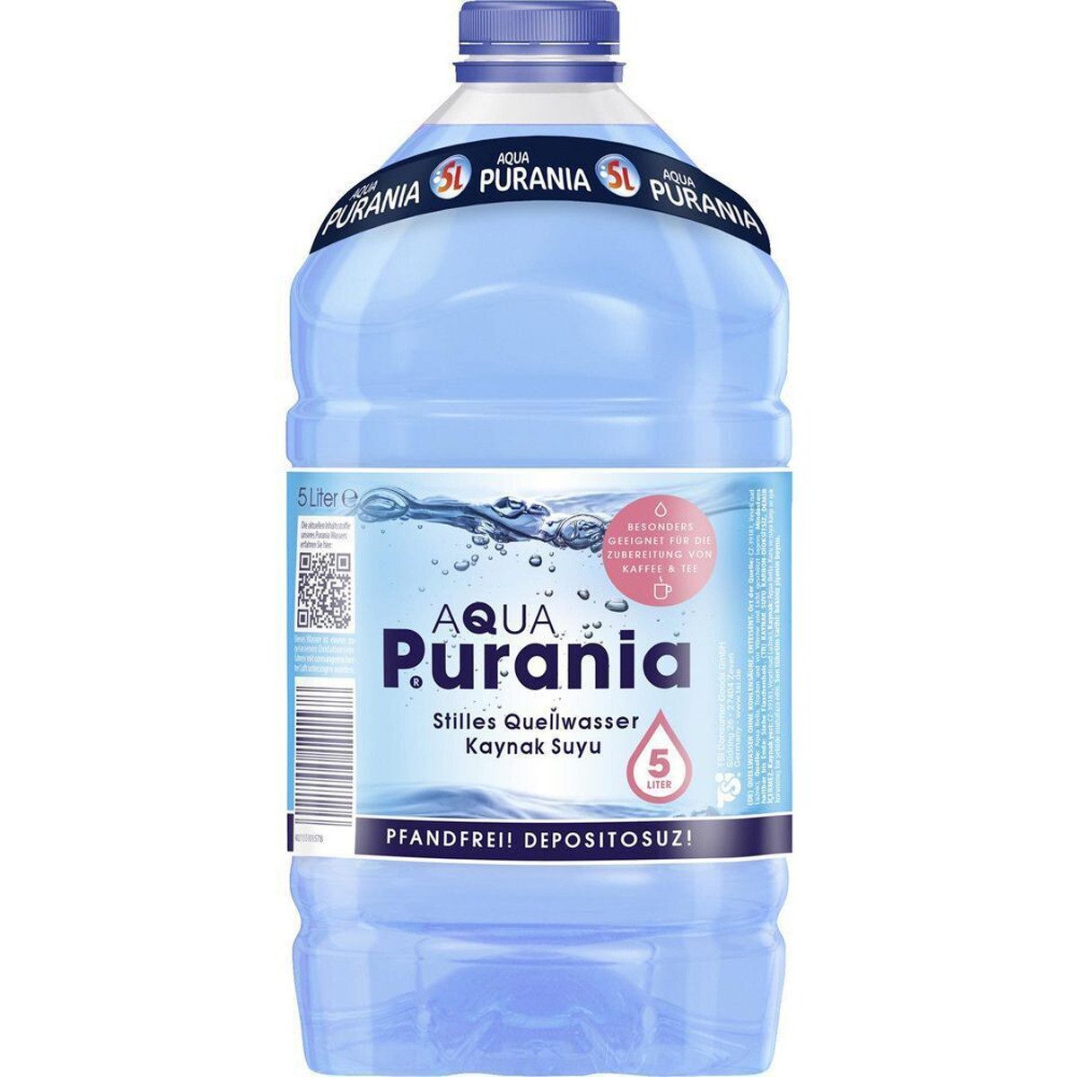 AQUA Purania Trinkwasser, Aqua Purania Stilles Quellwasser ohne Kohlensäure Kanister 5000 ml
