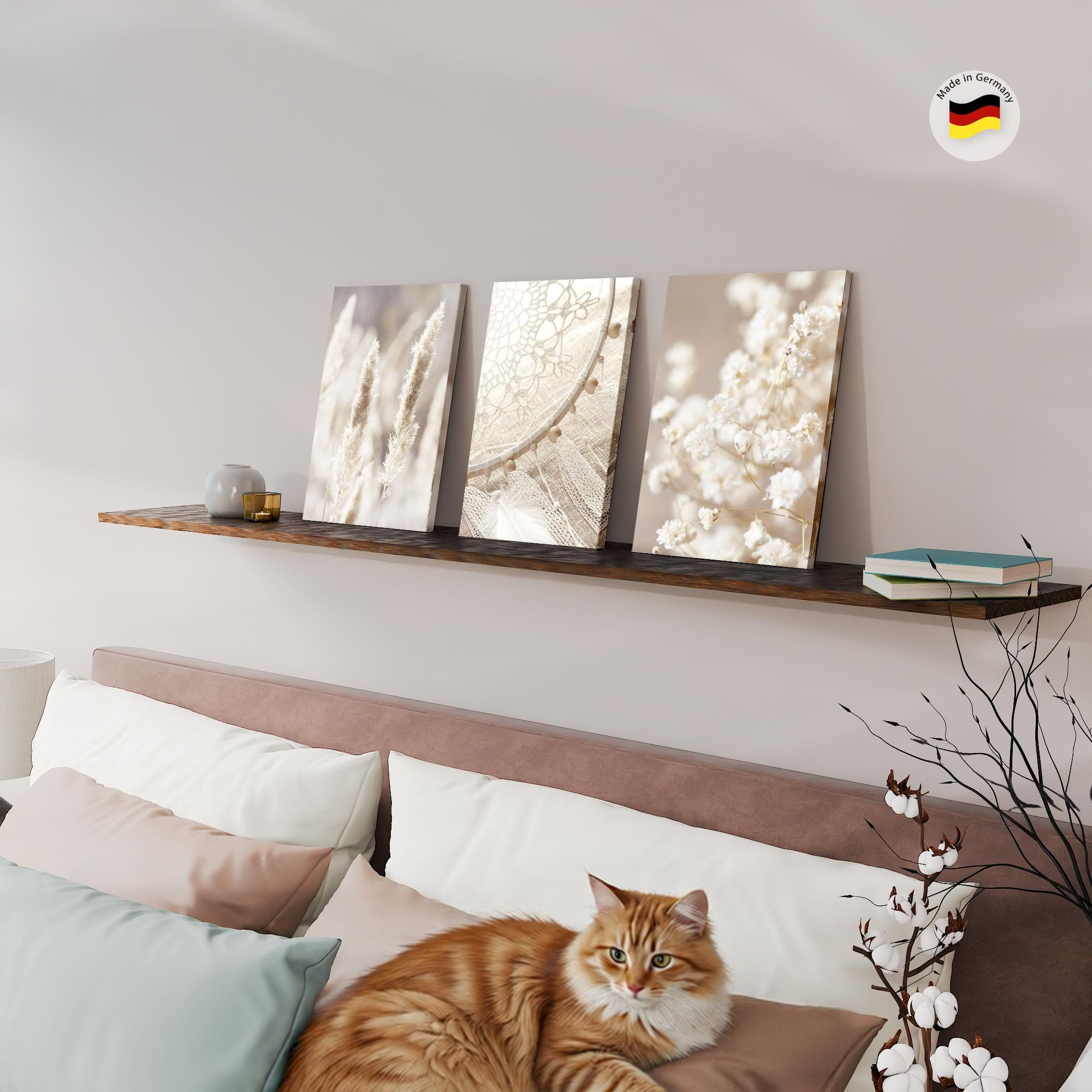 Novart Wandbild Boho Natur Landschaft Wohnzimmer Schlafzimmer Deko Bilderset, Boho – Bild 4 von 5