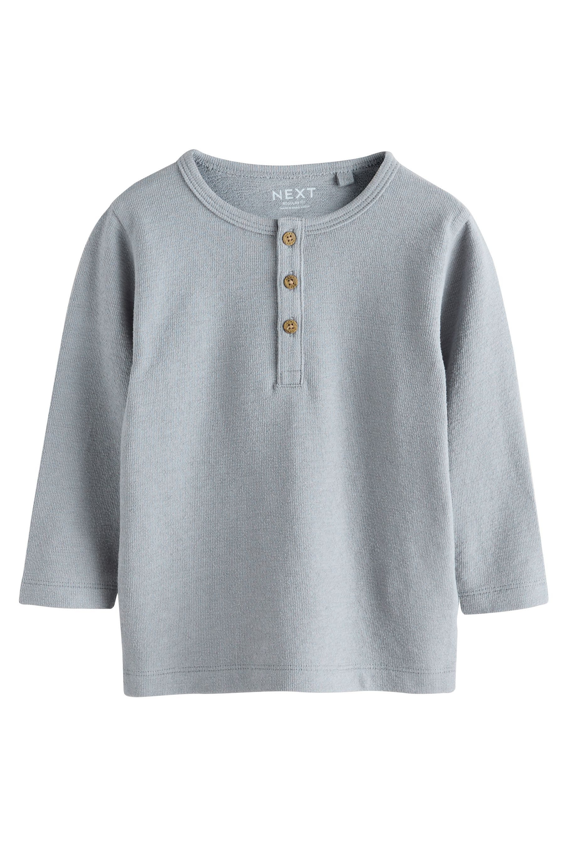 Next Langarmshirt Langarmshirt mit Henley-Ausschnitt (1-tlg)