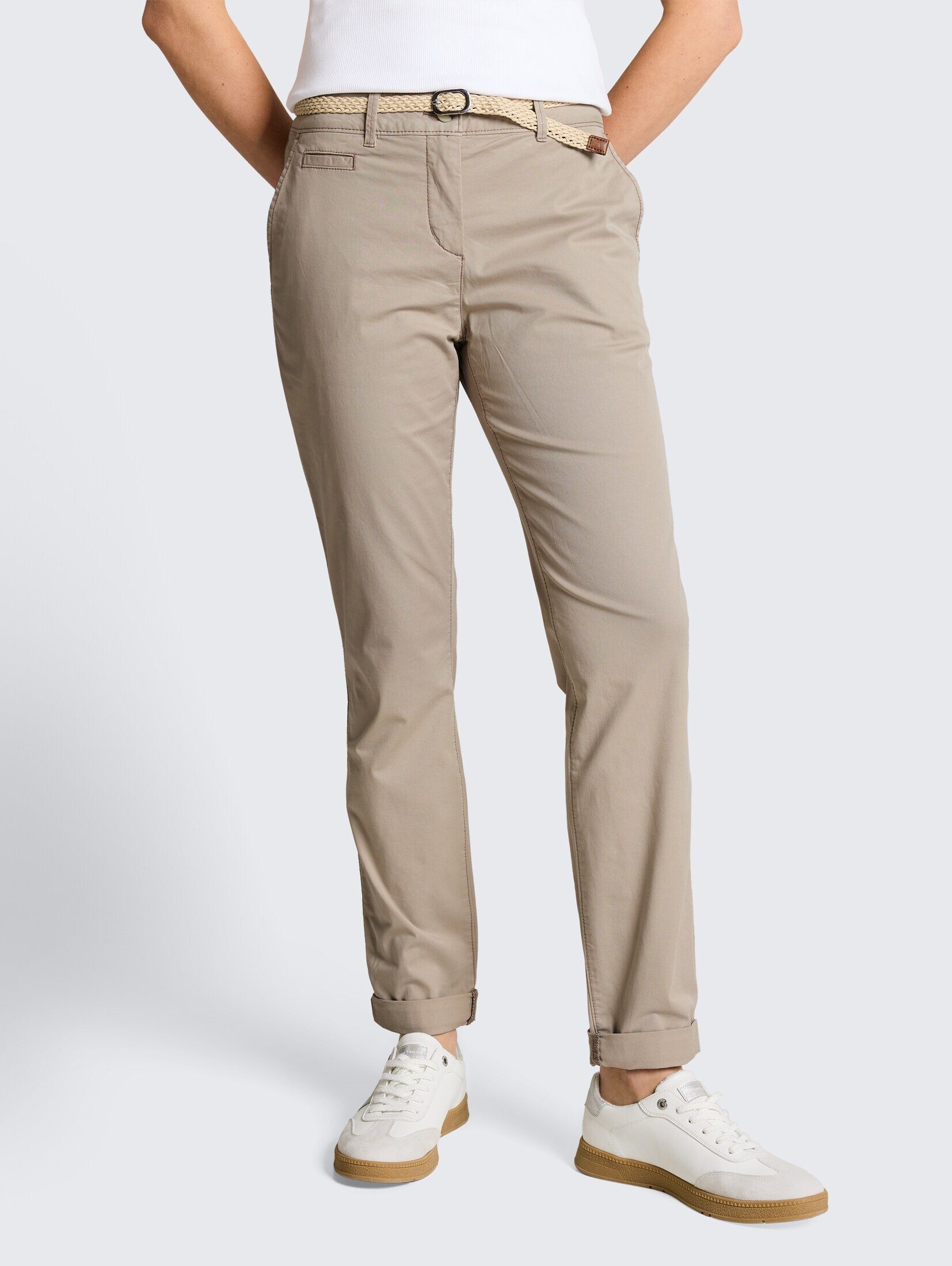 TOM TAILOR Stoffhose Hosen & Chino Slim Chino Hose mit Gürtel