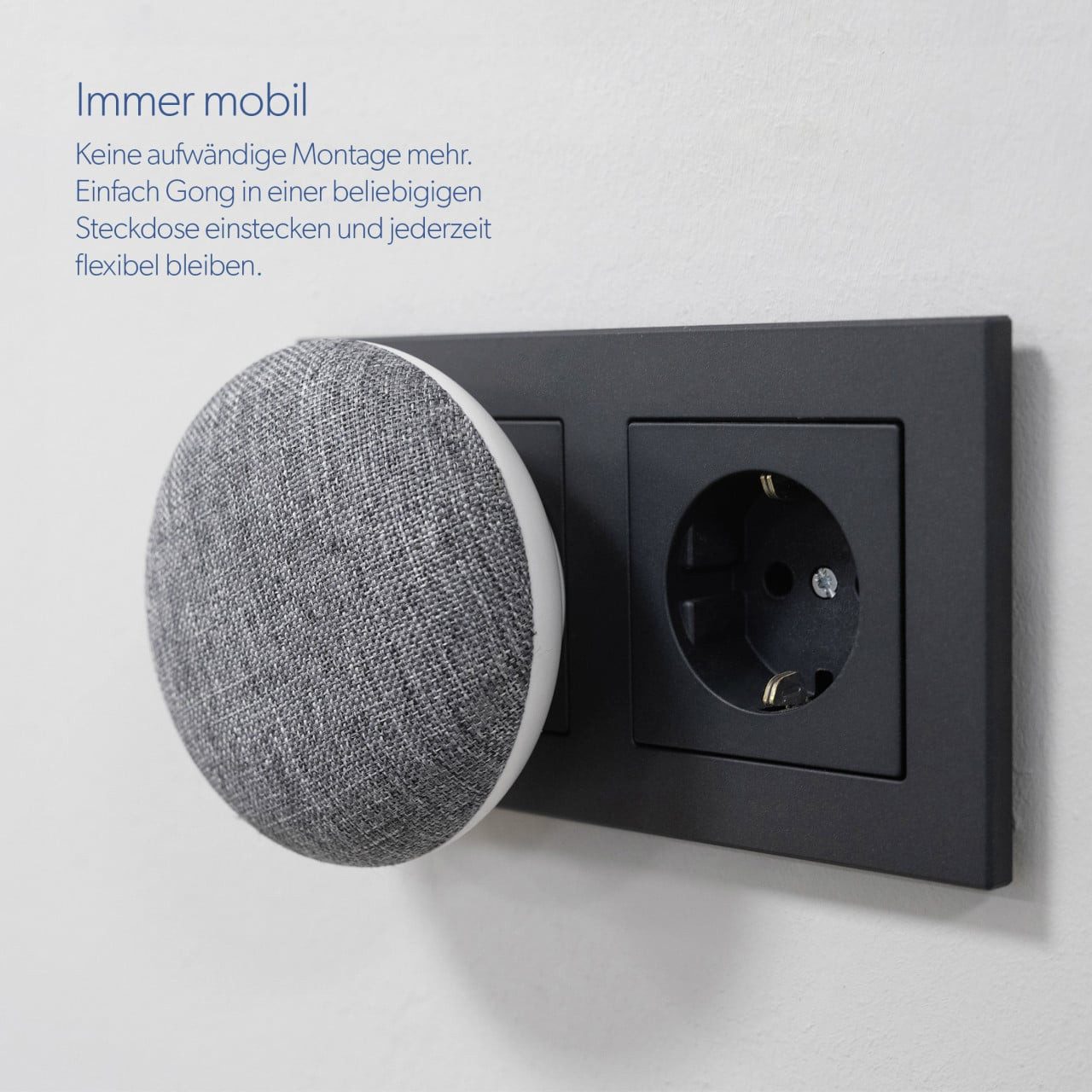 UNITEC Türklingel UNITEC Funk-Gong WDMP10 mp3 grau