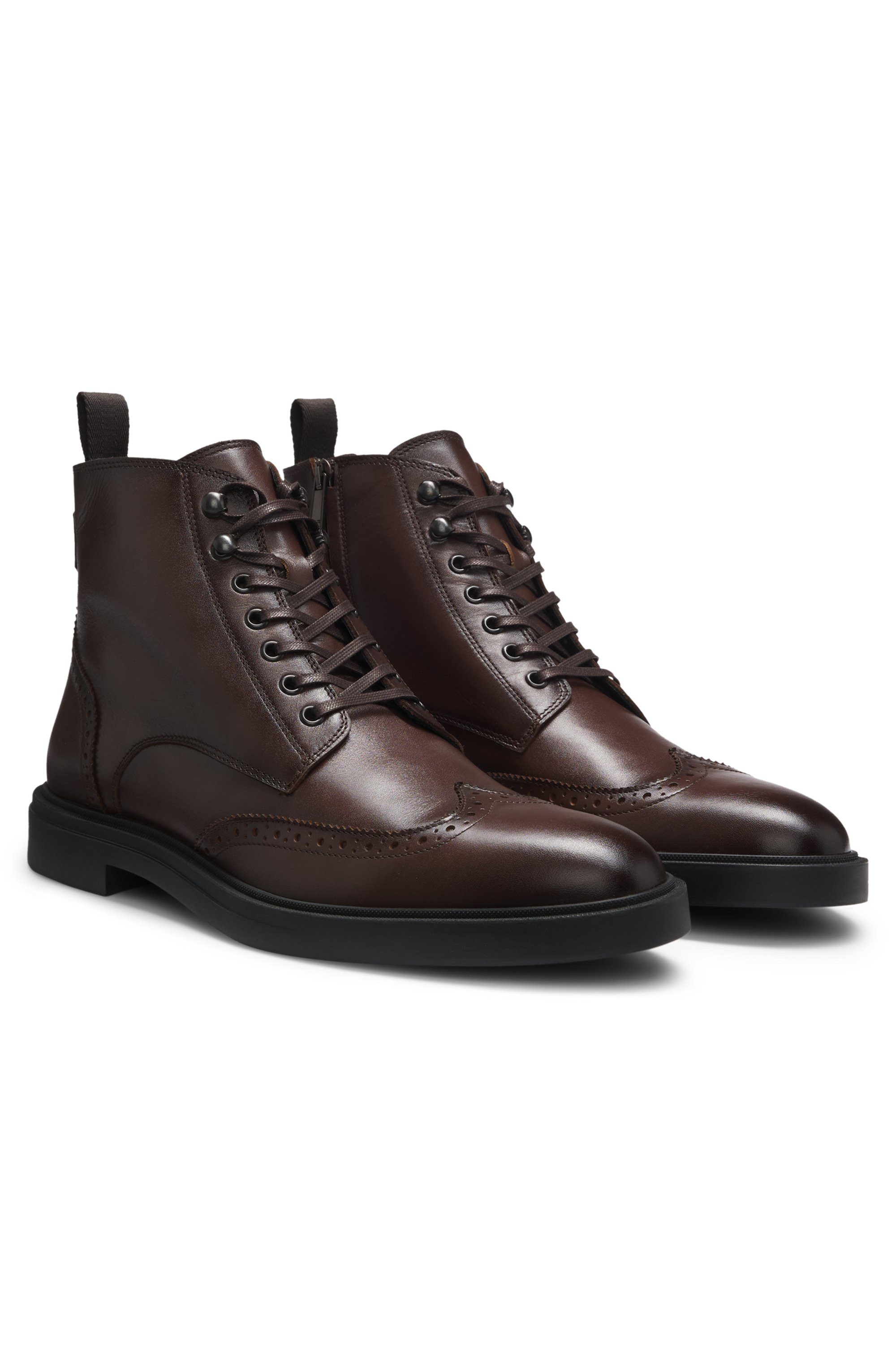 BOSS Calev_Halb_ltbrfb Schnürstiefelette Schnürboots, Business-Stiefelette günstig online kaufen