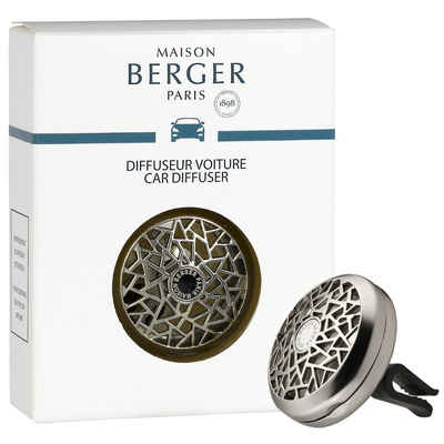 MAISON BERGER PARIS Diffuser Autoduft Diffuser ohne Duftkeramik, Der Diffuser verfügt über einen multidirektionalen Clip, der sich leicht an den Lüftungsschlitzen befestigen lässt., Vielfalt: - über 20 Düfte zur Auswahl, Keramikrefills nicht im Lieferumfang enthalten