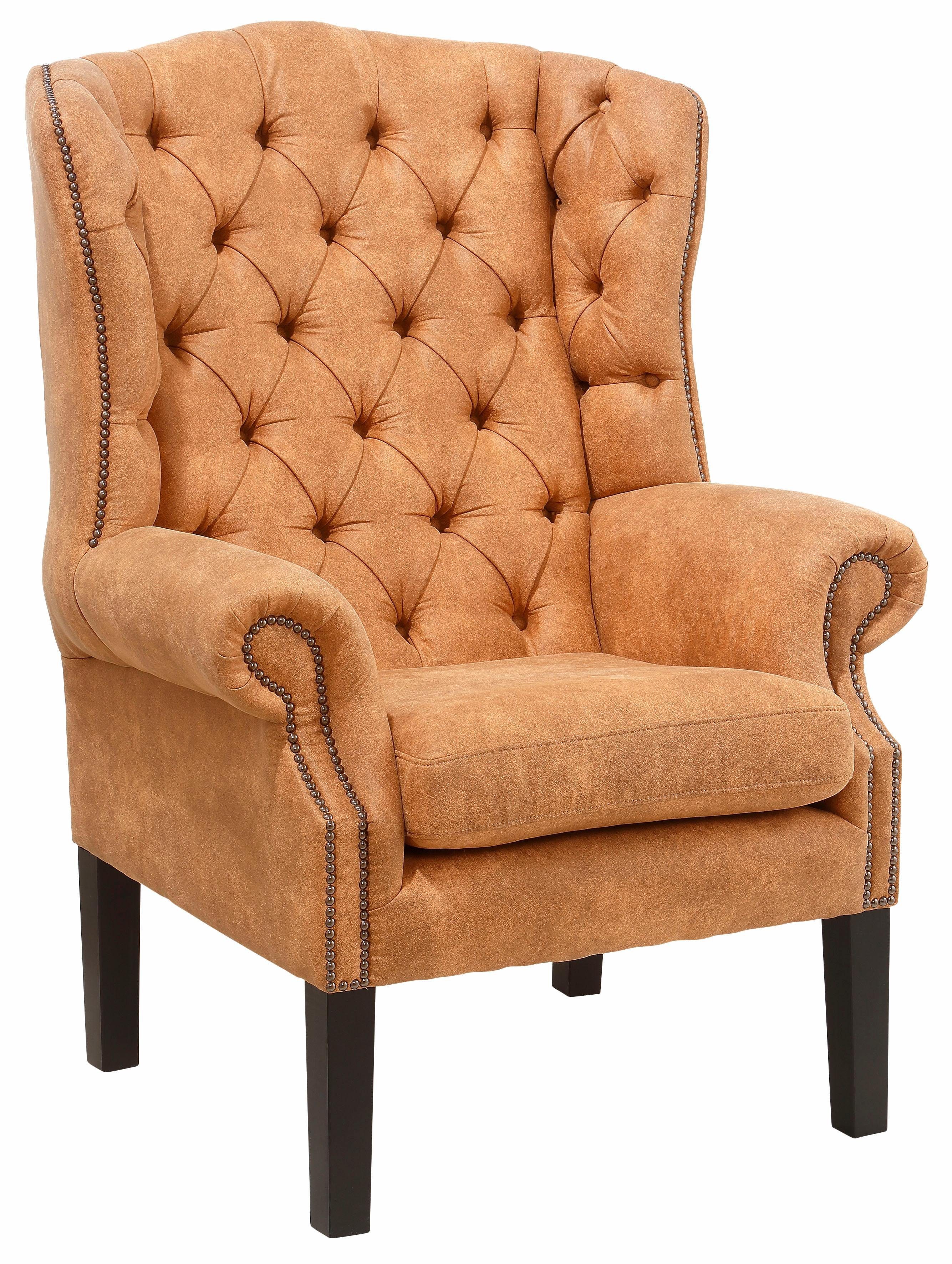 Home affaire Sessel Bedford Ohrensessel Chesterfield, mit aufwendiger Knopfheftung und geschwungenen Armlehnen