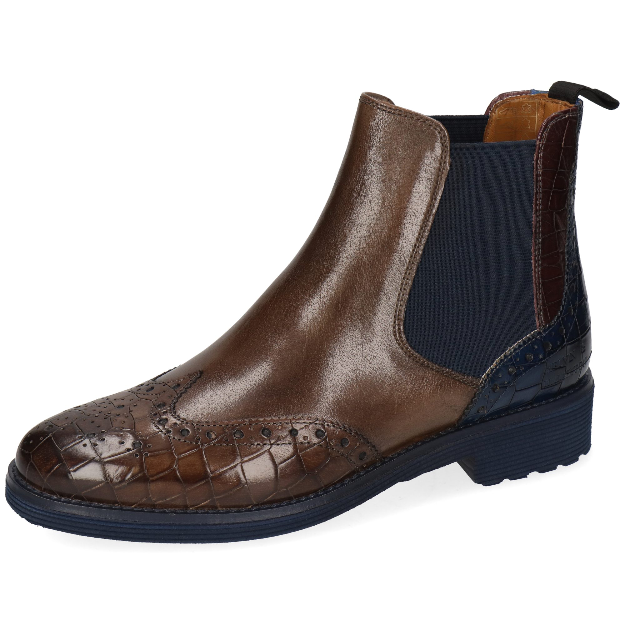 Melvin & Hamilton Selina 6 Leder-Chelsea Boots für Damen Stiefelette Flache Absätze, Echtes Leder, Vegetabile Gerbung